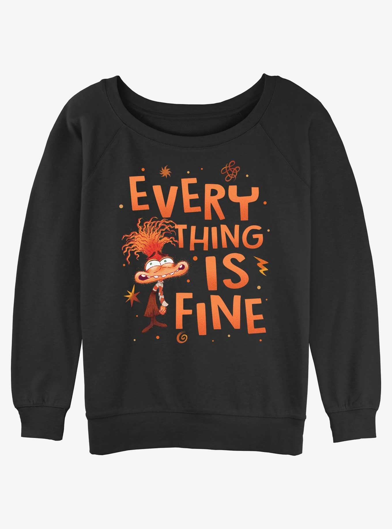 Disney Pixar Inside Out 2 This Is Fine Girls Slouchy Sweatshirt, , hi-res