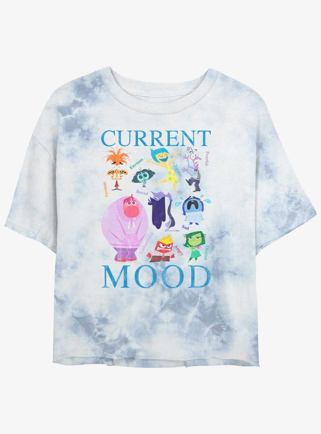 Disney Pixar Inside Out 2 Current Mood Girls Tie-Dye Crop T-Shirt, WHITEBLUE, hi-res