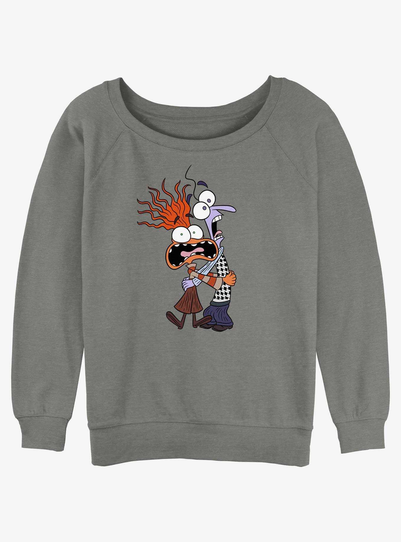 Disney Pixar Inside Out 2 Anxiety And Fear Girls Slouchy Sweatshirt, , hi-res
