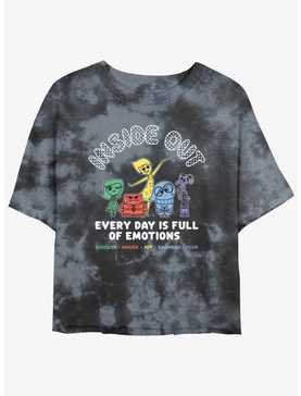 Disney Pixar Inside Out 2 Every Day Emotions Girls Tie-Dye Crop T-Shirt, , hi-res