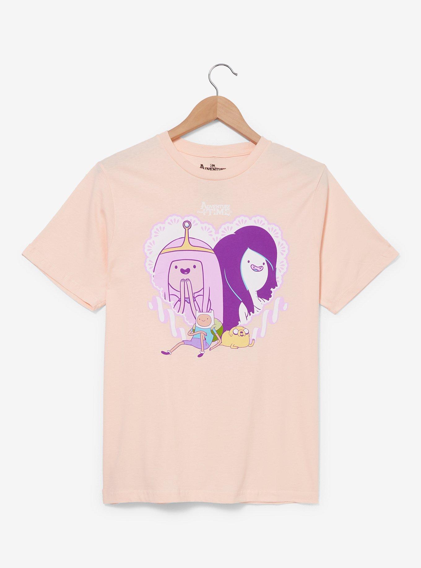 Adventure Time Marceline & Princess Bubblegum Heart Women's T-Shirt - BoxLunch Exclusive, , hi-res