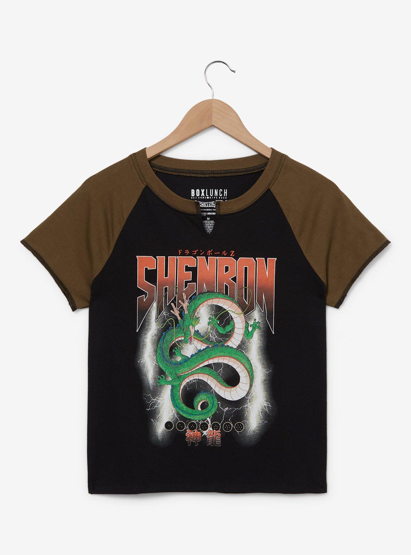 Dragon Ball Z Shenron Portrait Raglan Women's Cropped Baby Tee - BoxLunch Exclusive, , hi-res