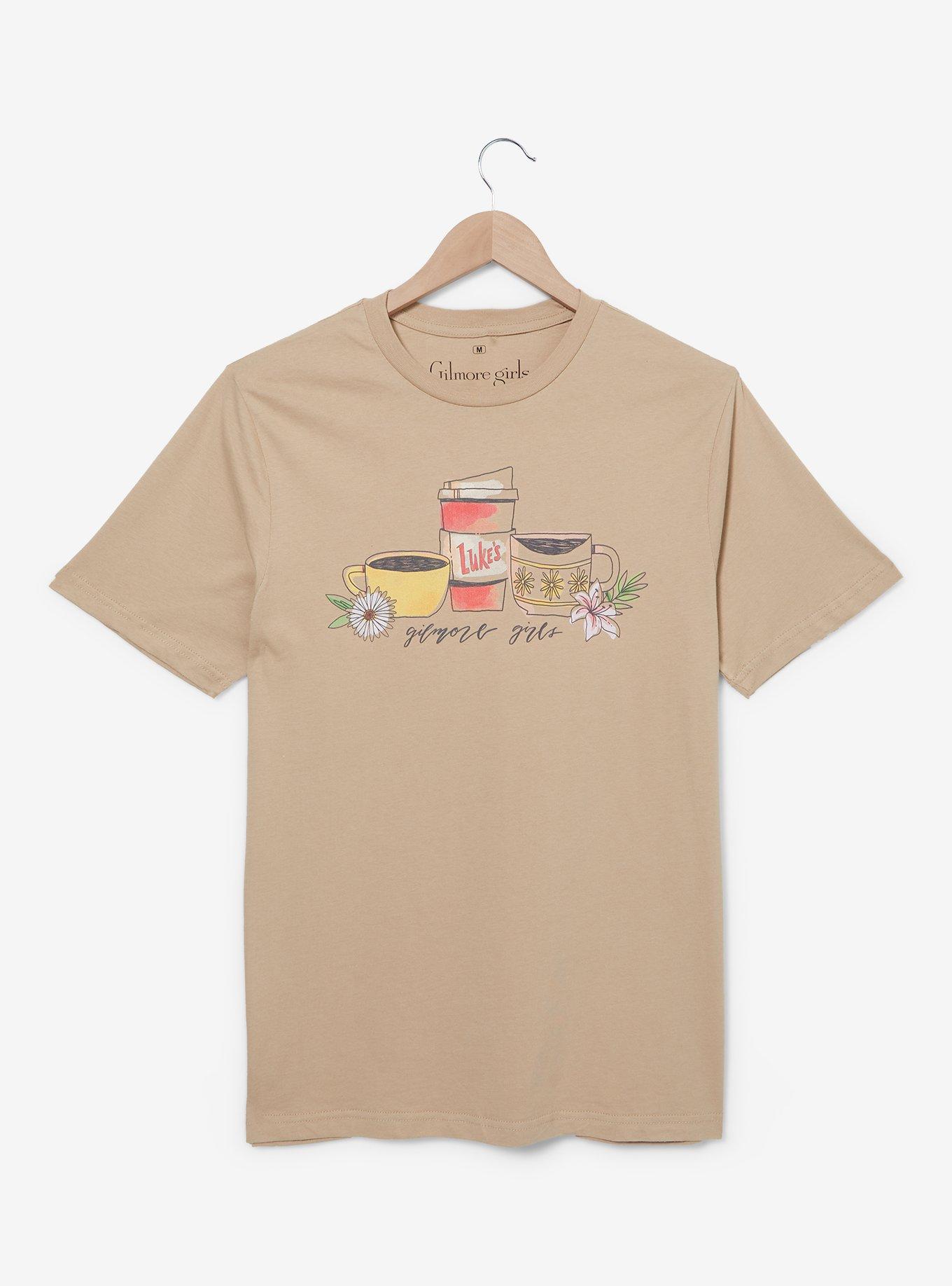 Gilmore Girls Luke's Diner Coffee Mugs Women's T-Shirt - BoxLunch Exclusive, BEIGE, hi-res