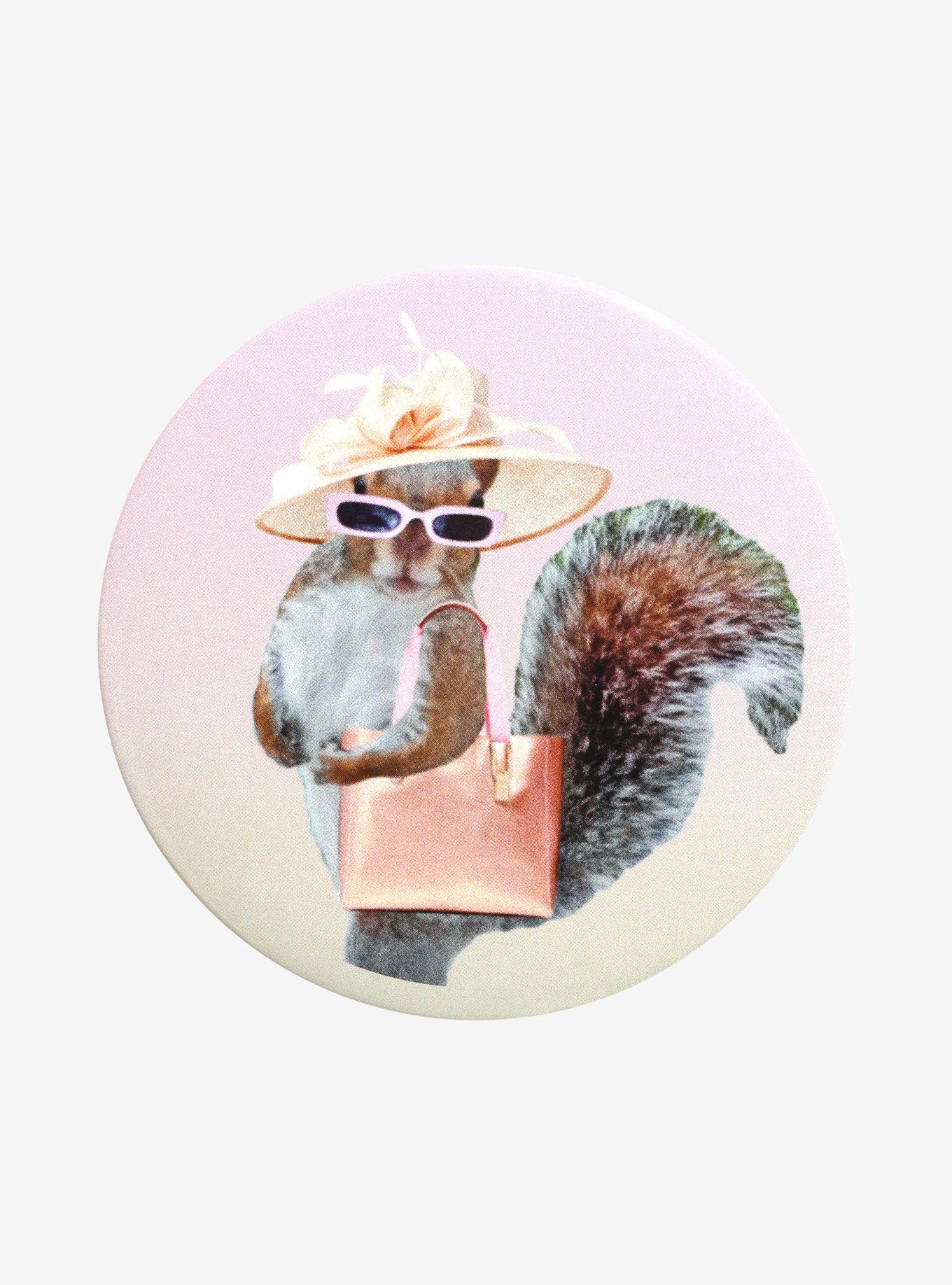 Fashionable Squirrel 3 Inch Button, , hi-res