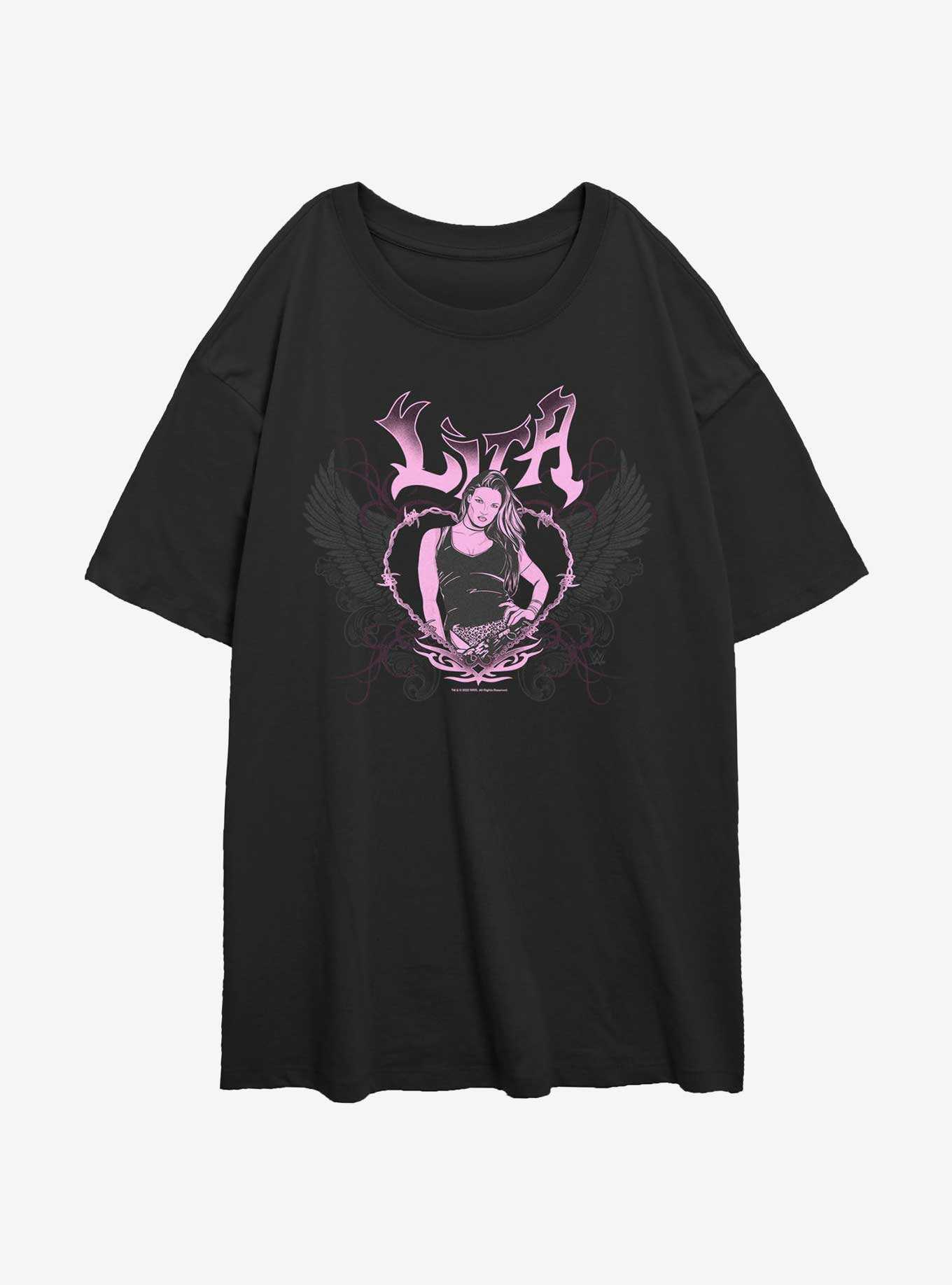 WWE Lita Gothic Y2K Style Portrait Girls Oversized T-Shirt, , hi-res