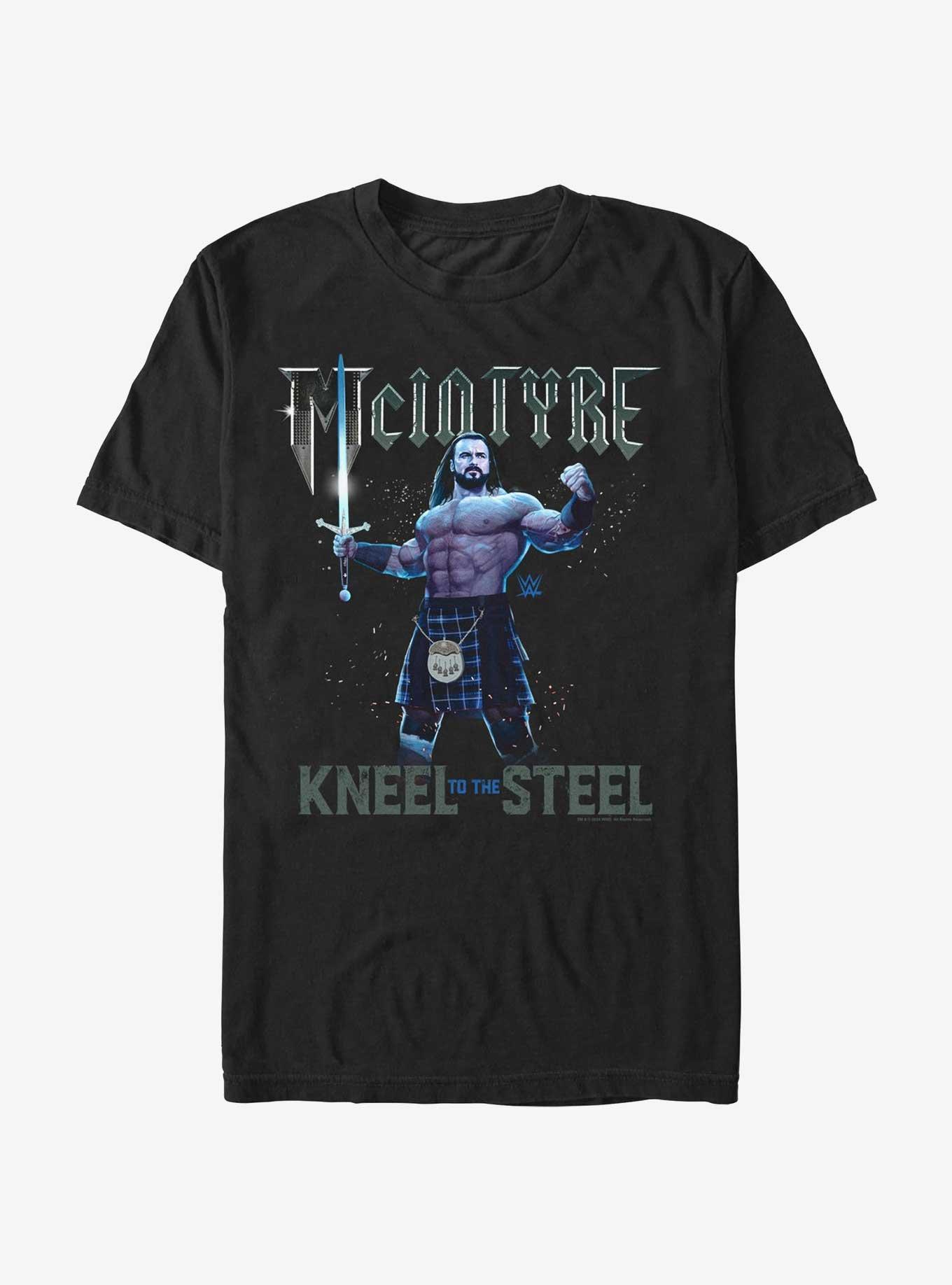 WWE Drew McIntyre Kneel To The Steel T-Shirt, BLACK, hi-res