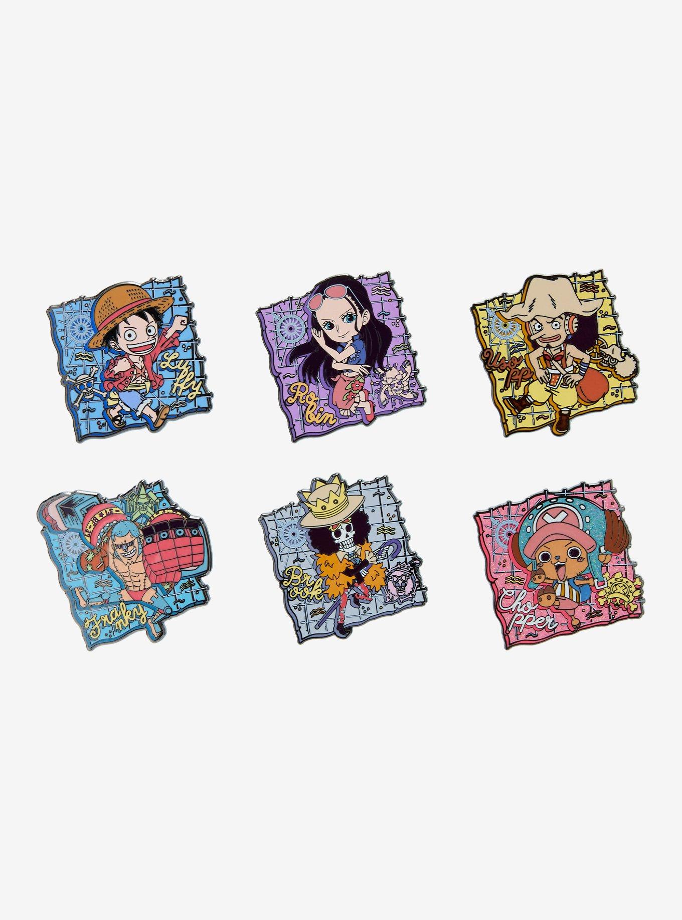 Loungefly One Piece Chibi Character Map Blind Box Enamel Pin