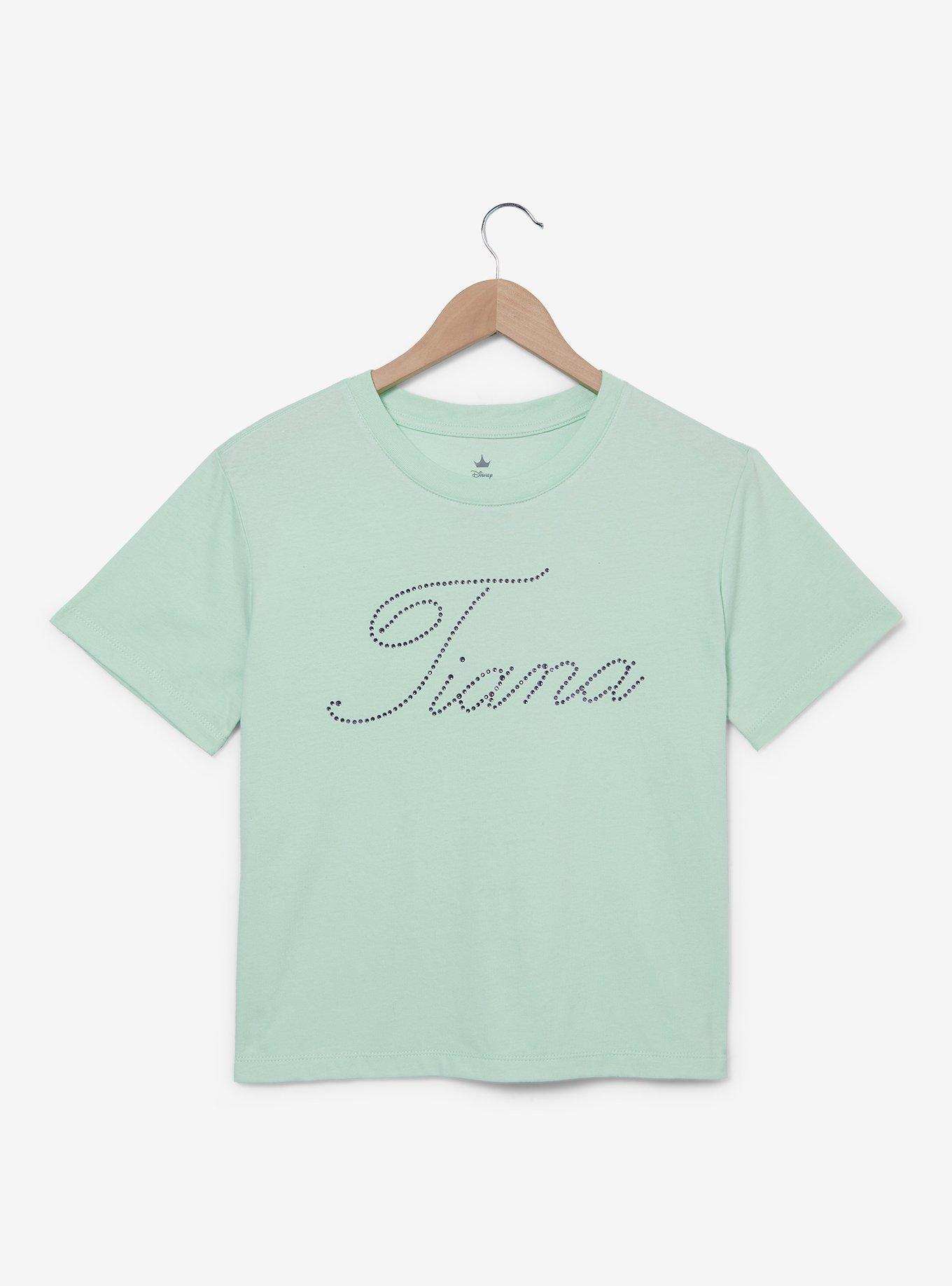 Disney The Princess and the Frog Tiana Rhinestone Women's Cropped T-Shirt — BoxLunch Exclusive, LIGHT PURPLE, hi-res