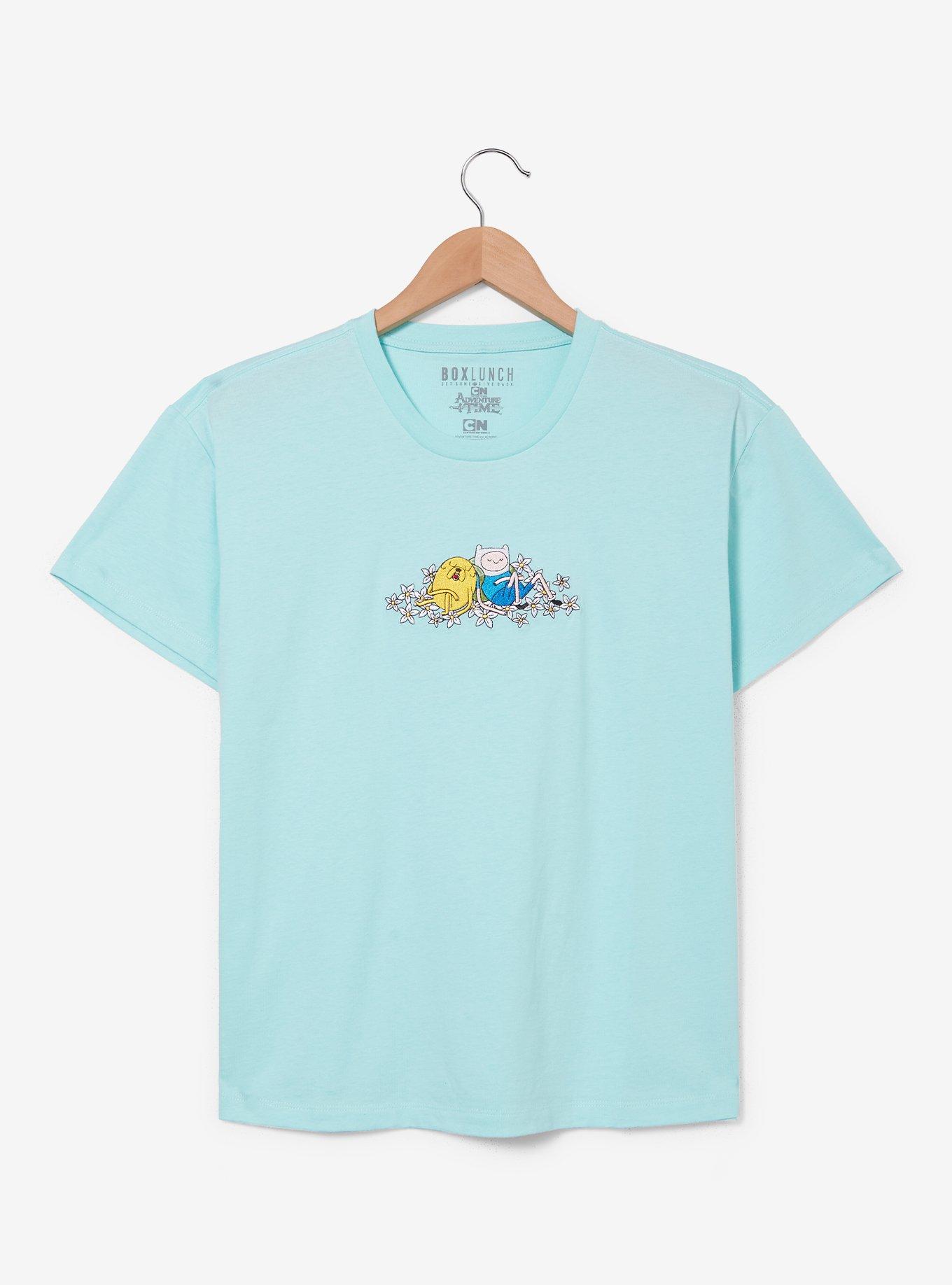 Adventure Time Finn & Jake Floral Women's Cropped T-Shirt - BoxLunch Exclusive, , hi-res