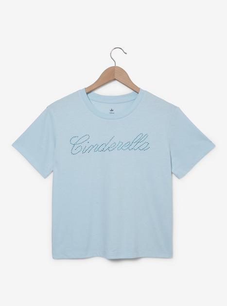 みっちです₊⁎⁺˳✧༚ Disney Cinderella Rhinestone Women's Cropped T-Shirt — BoxLunch
