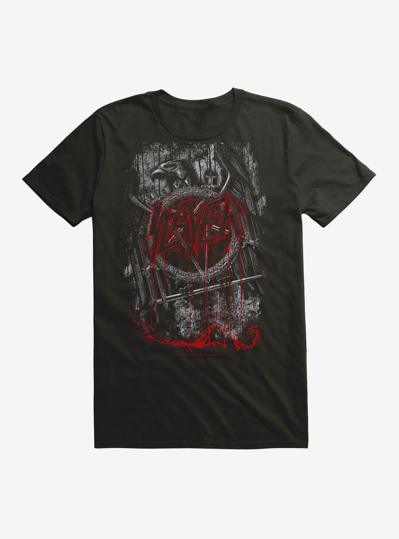 Slayer Dripping Blood Logo T-Shirt, BLACK, hi-res