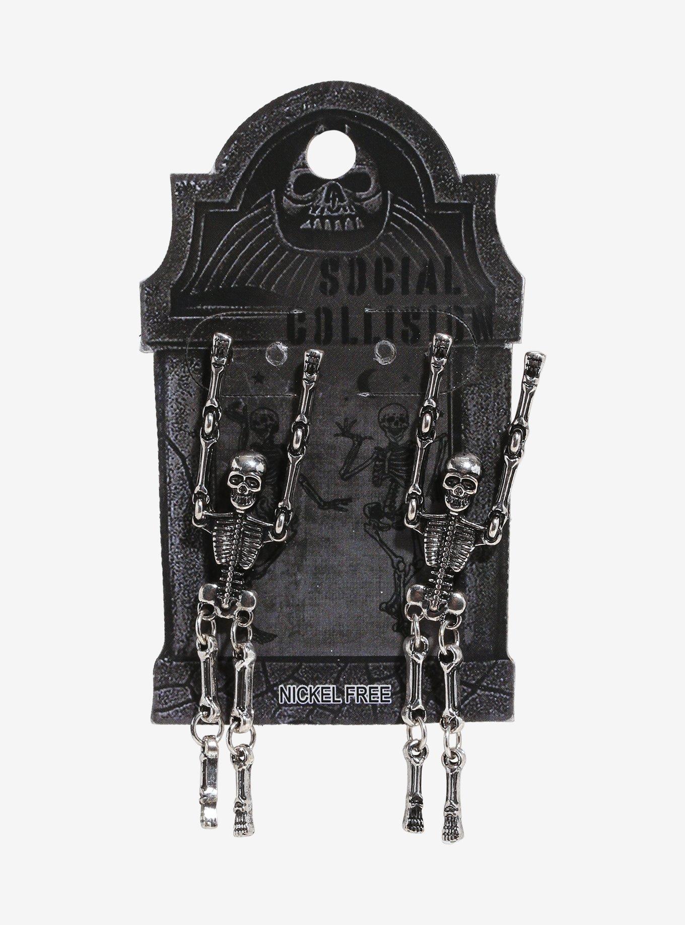 Social Collision Skeleton Drop Earrings