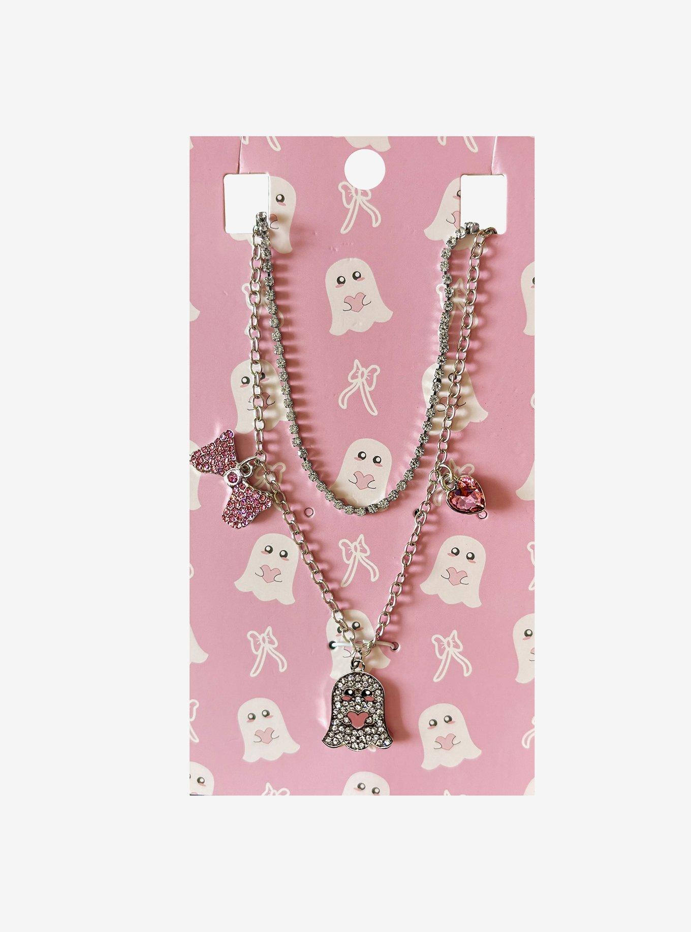 Ghost Bling Bow Necklace Set, , hi-res