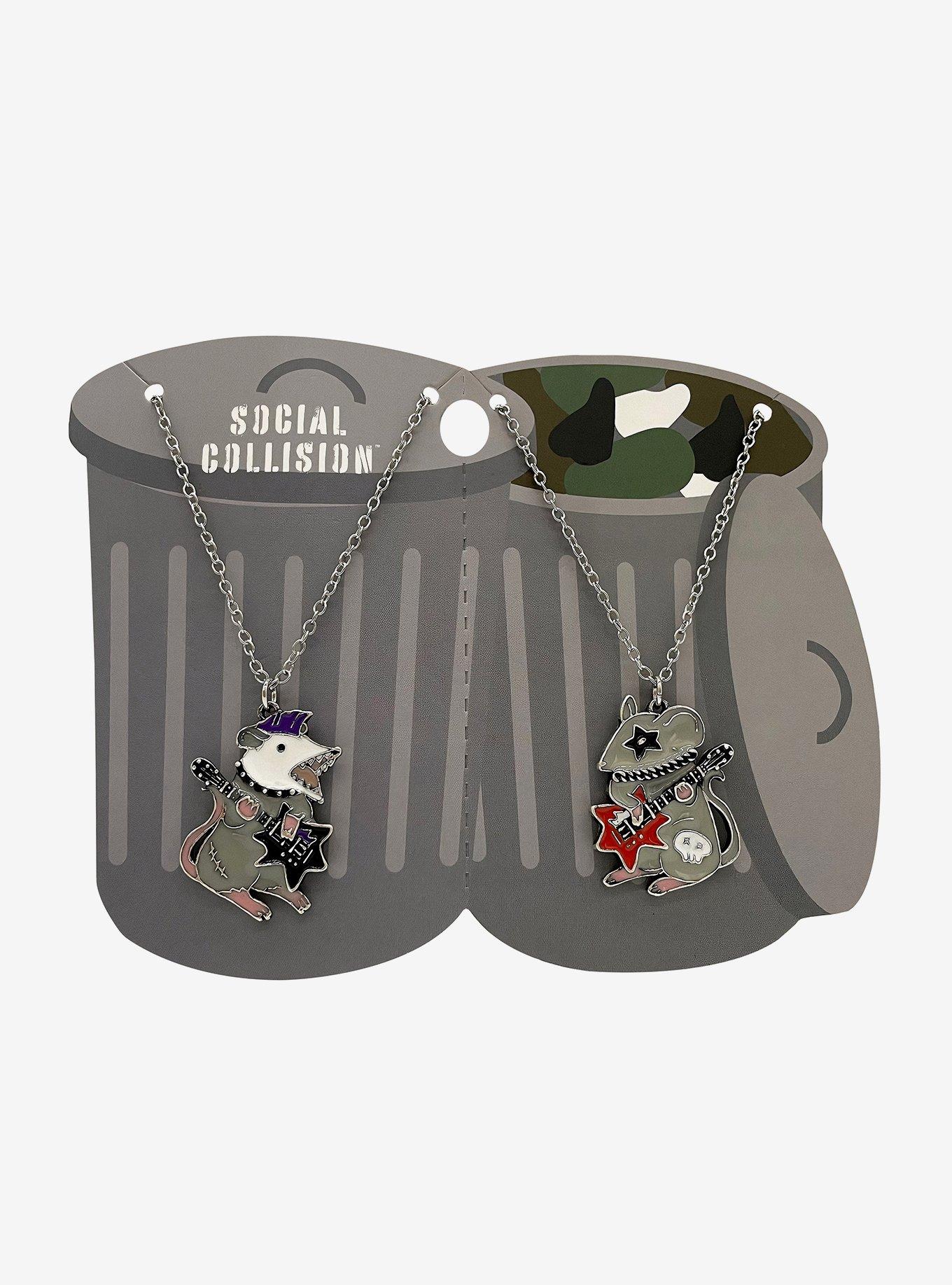Social Collision Rock Star Rat & Possum Best Friend Necklace Social Collision Rock Star Rat & Possum Best Friend Necklace