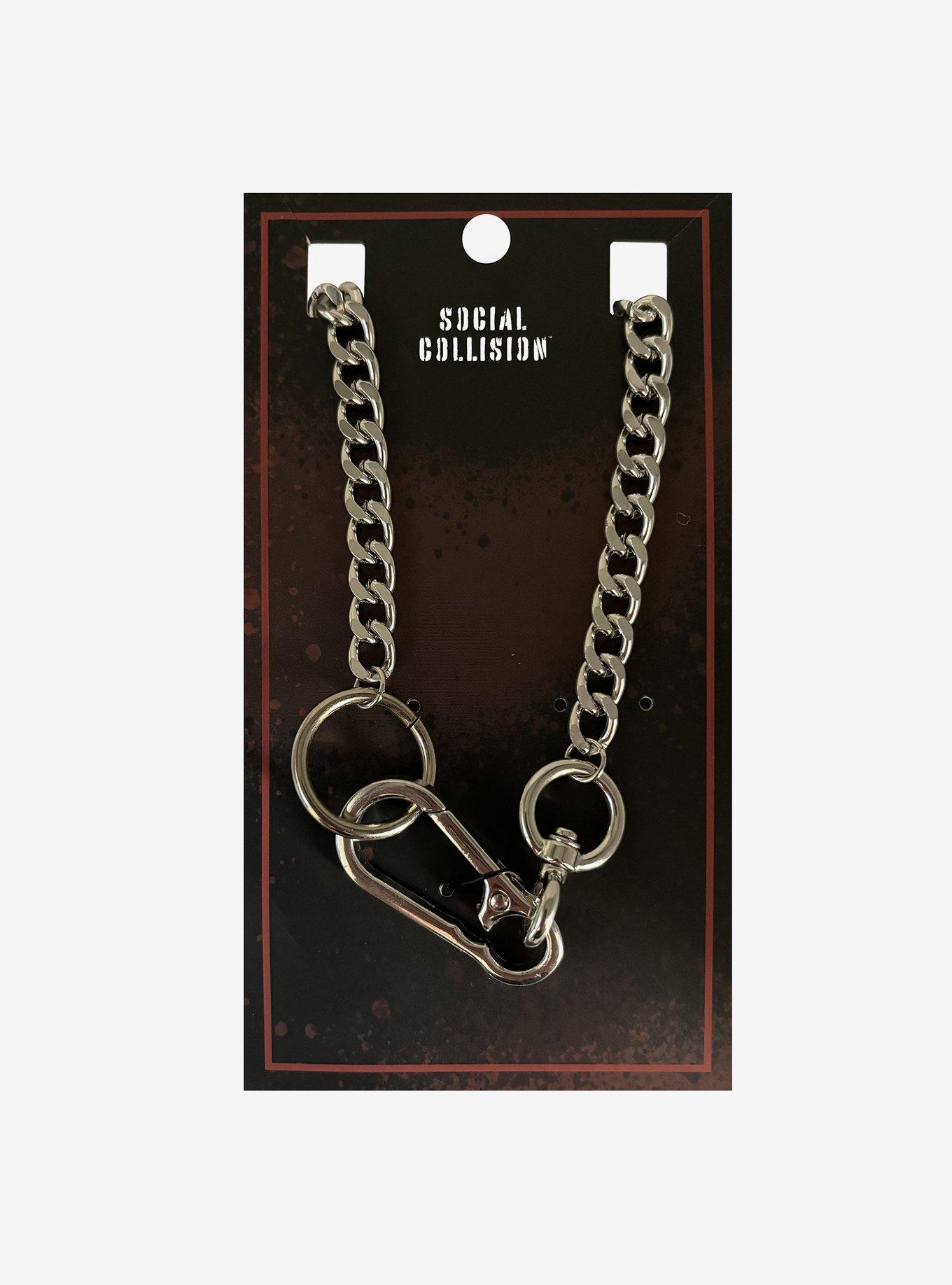 Social Collision Carabiner Chain Necklace, , hi-res