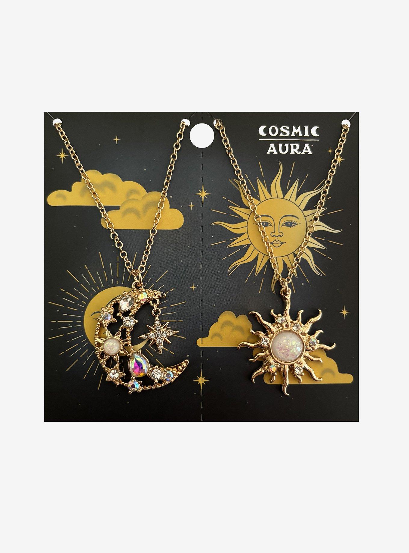 Cosmic Aura Celestial Bling Best Friend Necklace Set