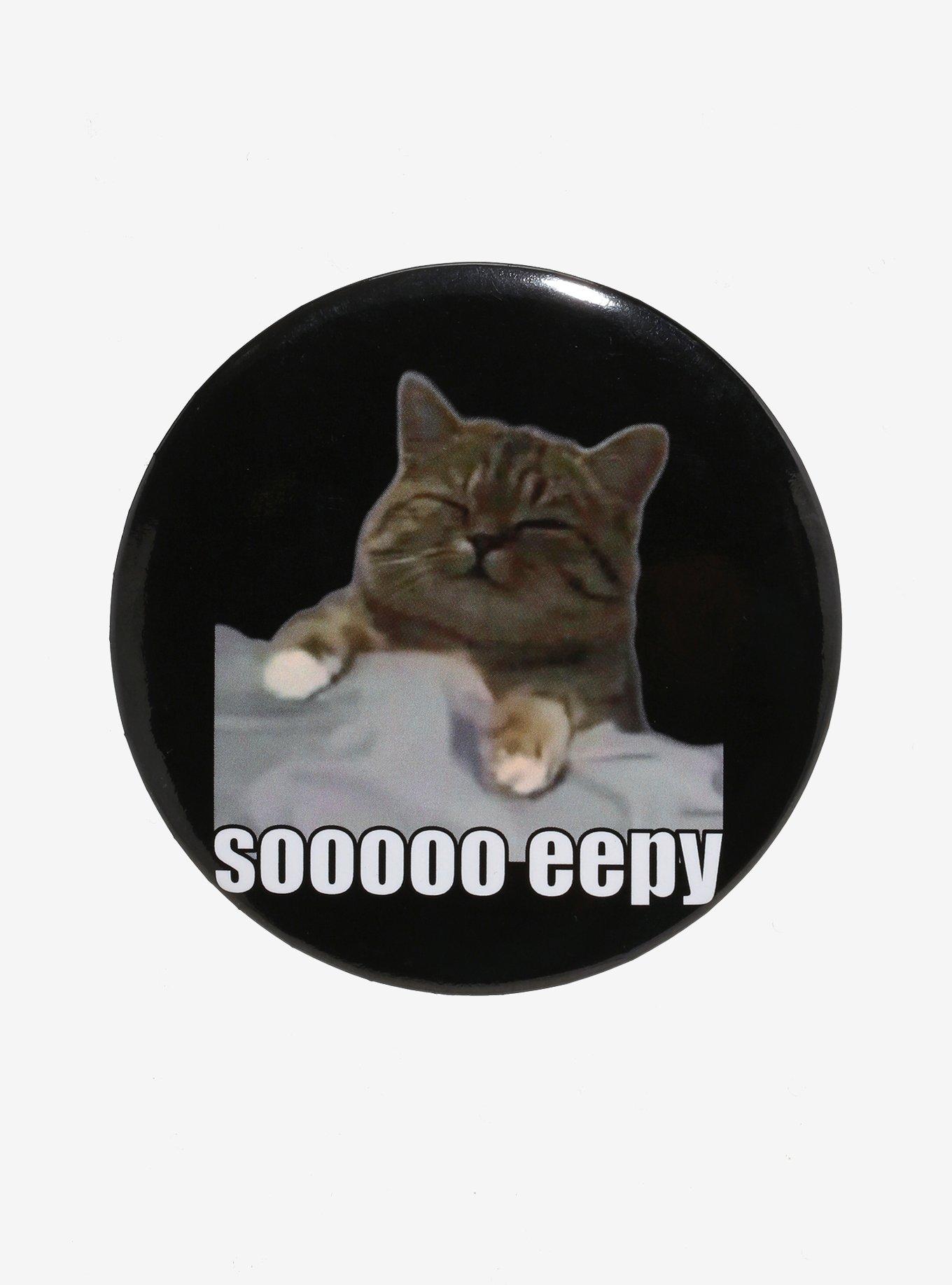 Cat Eepy 3 Inch Button, , hi-res