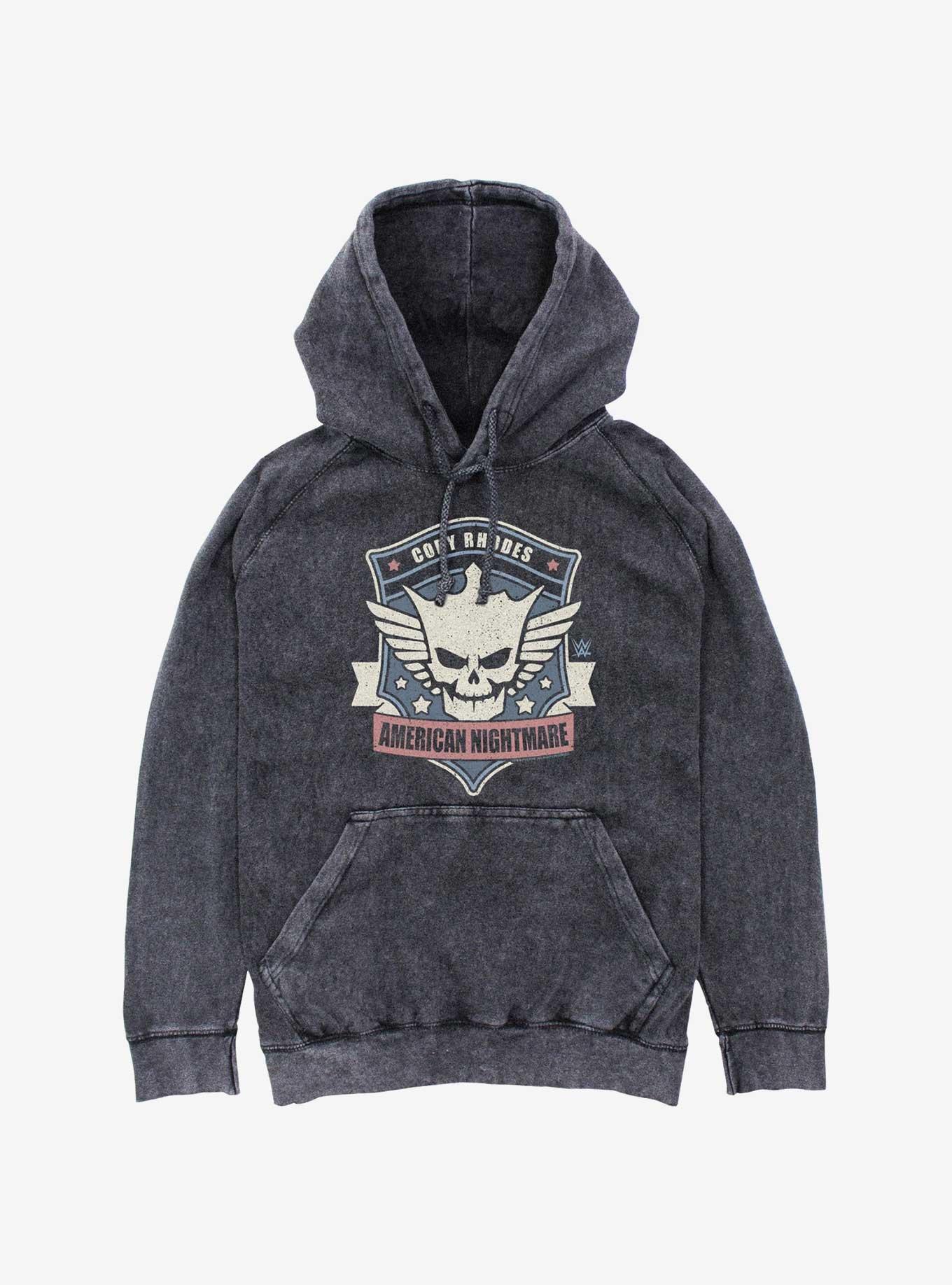 WWE American Nightmare Cody Rhodes Crest Mineral Wash Hoodie, , hi-res