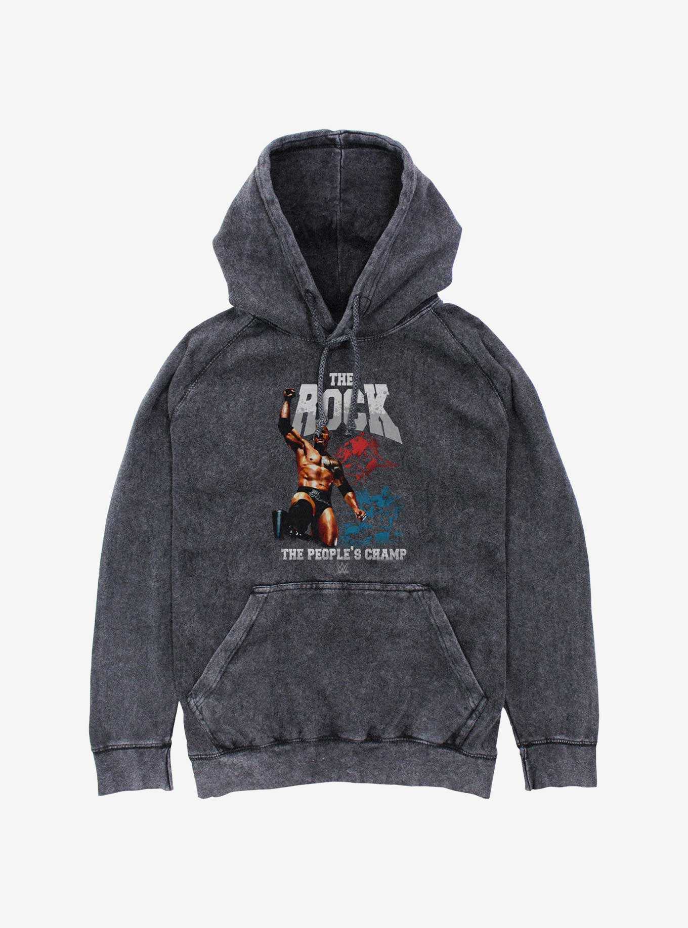 WWE The Rock The People's Champ Mineral Wash Hoodie, , hi-res