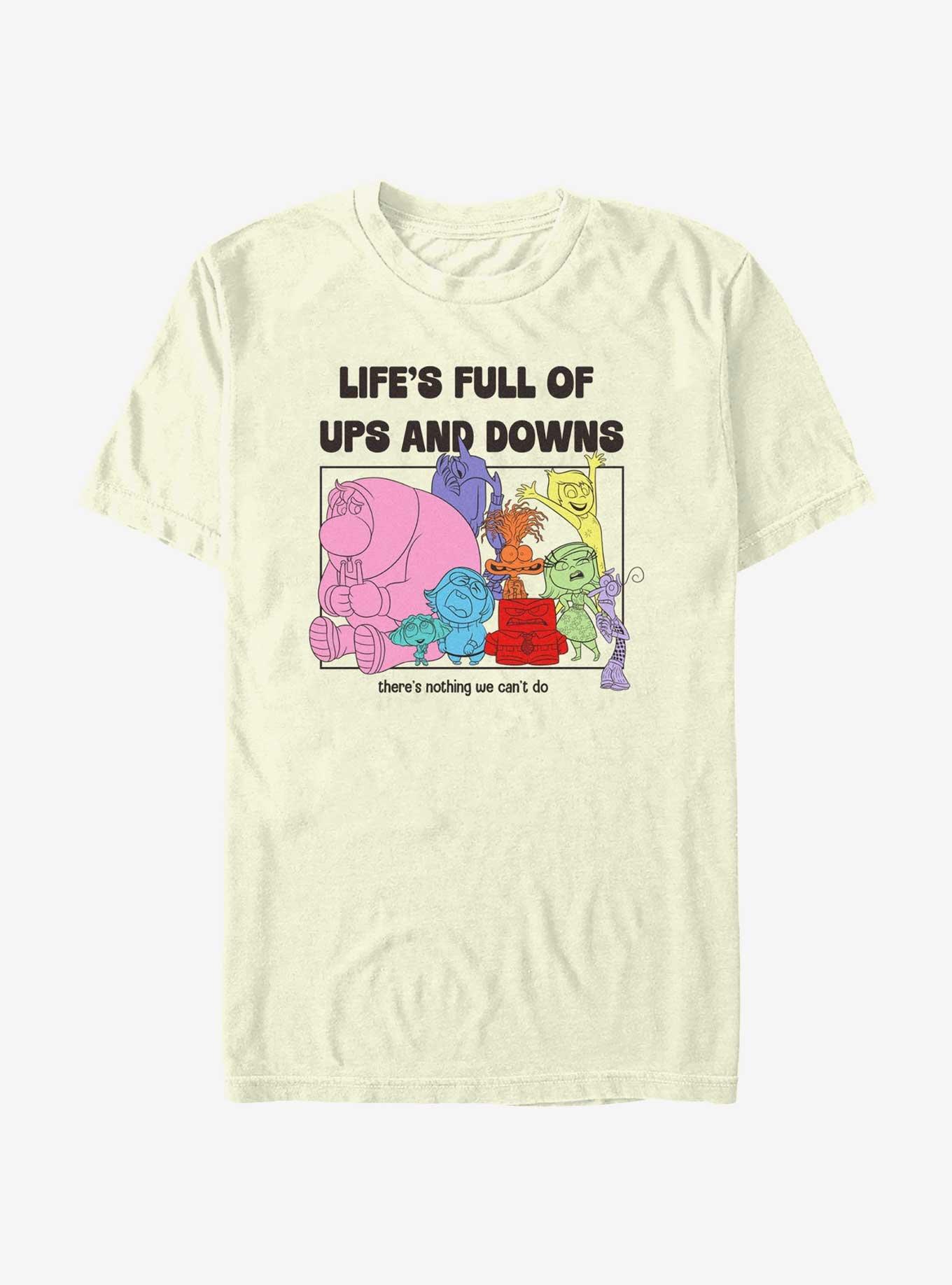 Disney Pixar Inside Out 2 Life's Full Of Ups And Downs T-Shirt, NATURAL, hi-res