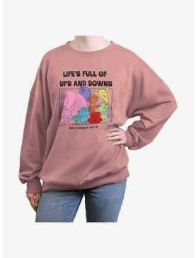 Disney Pixar Inside Out 2 Life's Full Of Ups And Downs Girls Oversized Sweatshirt, , hi-res