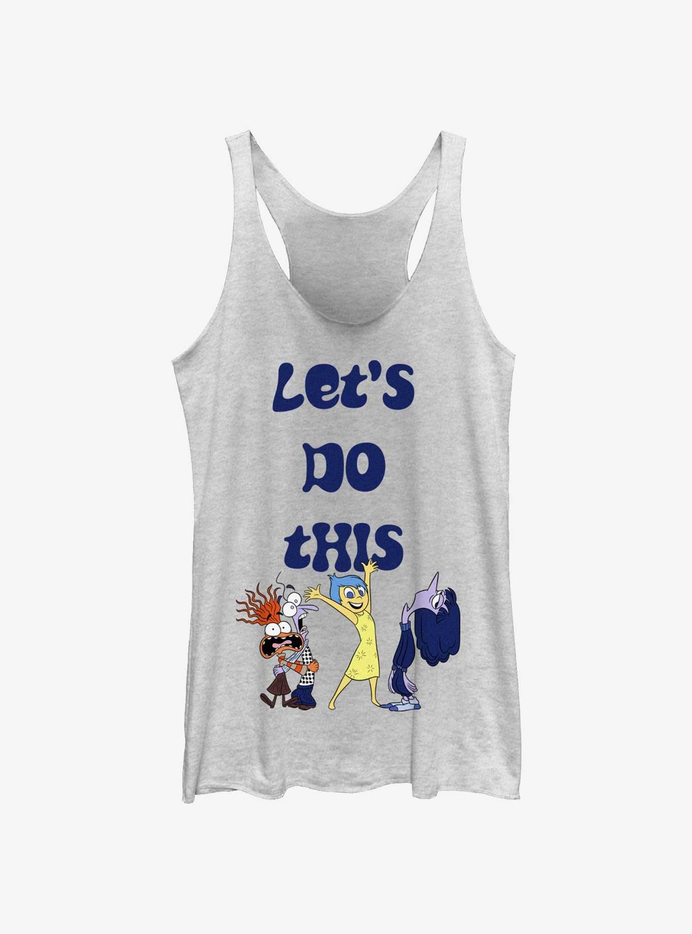 Disney Pixar Inside Out 2 Let's Do This Girls Tank, WHITE HTR, hi-res