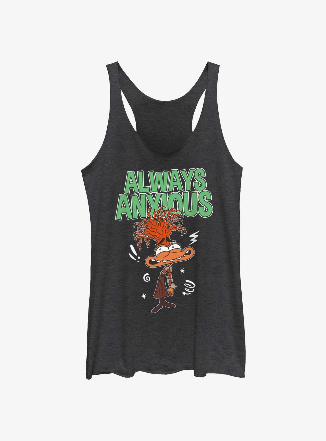 Disney Pixar Inside Out 2 Always Anxious Girls Tank, BLK HTR, hi-res