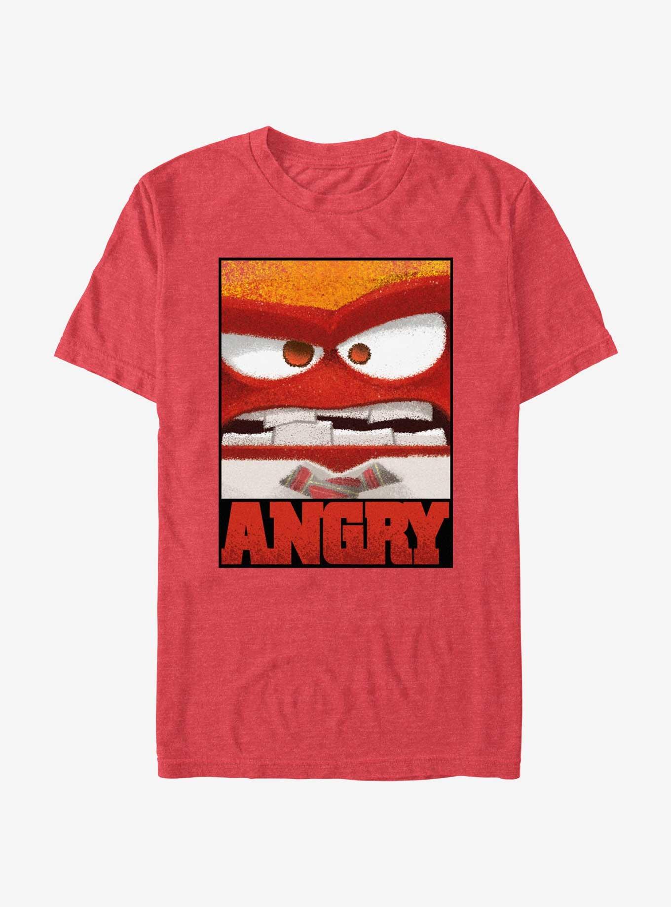 Disney Pixar Inside Out 2 Angry Look T-Shirt, RED HTR, hi-res
