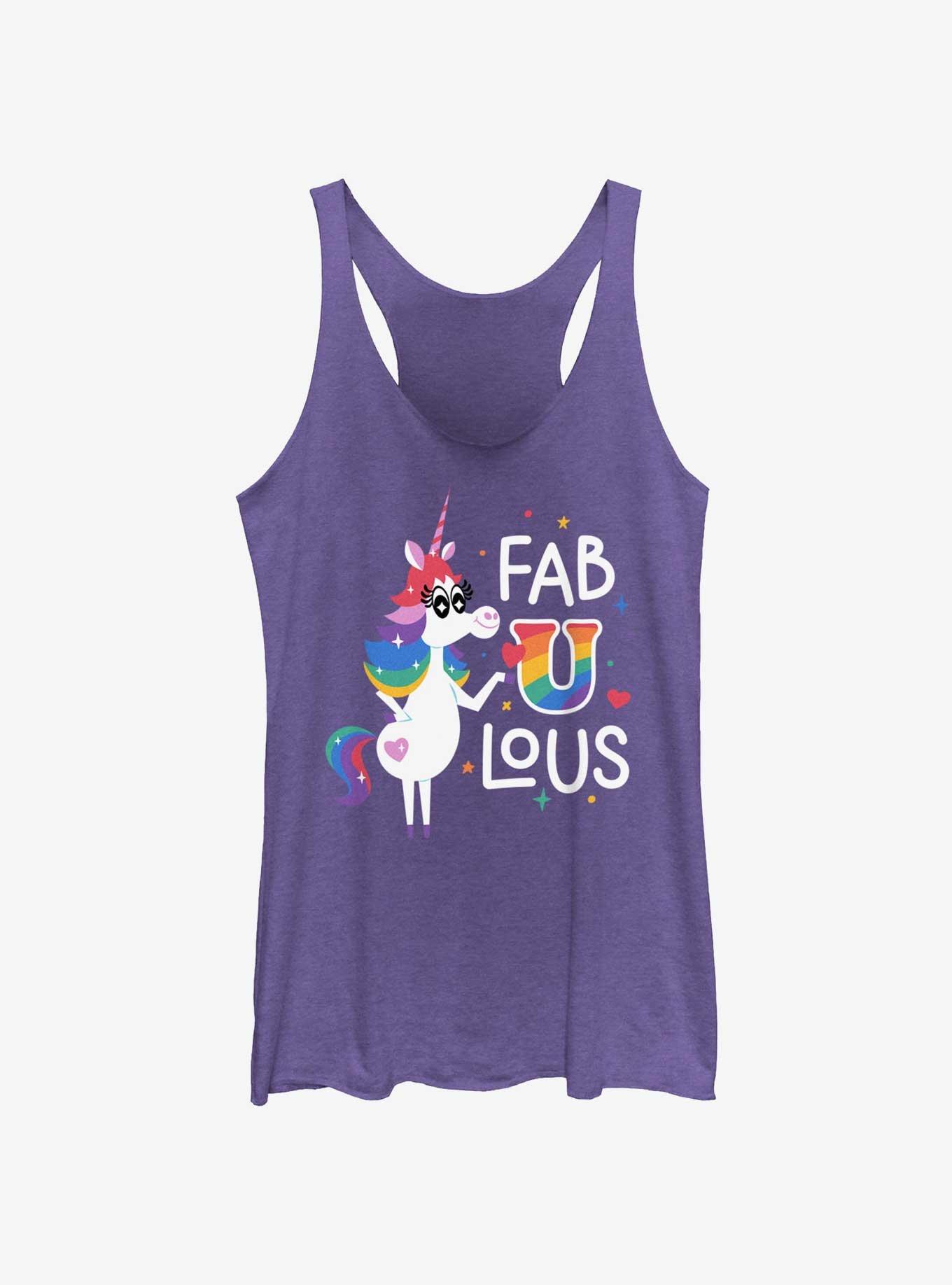 Disney Pixar Inside Out 2 Unicorn Fabulous Rainbow Girls Tank, PUR HTR, hi-res