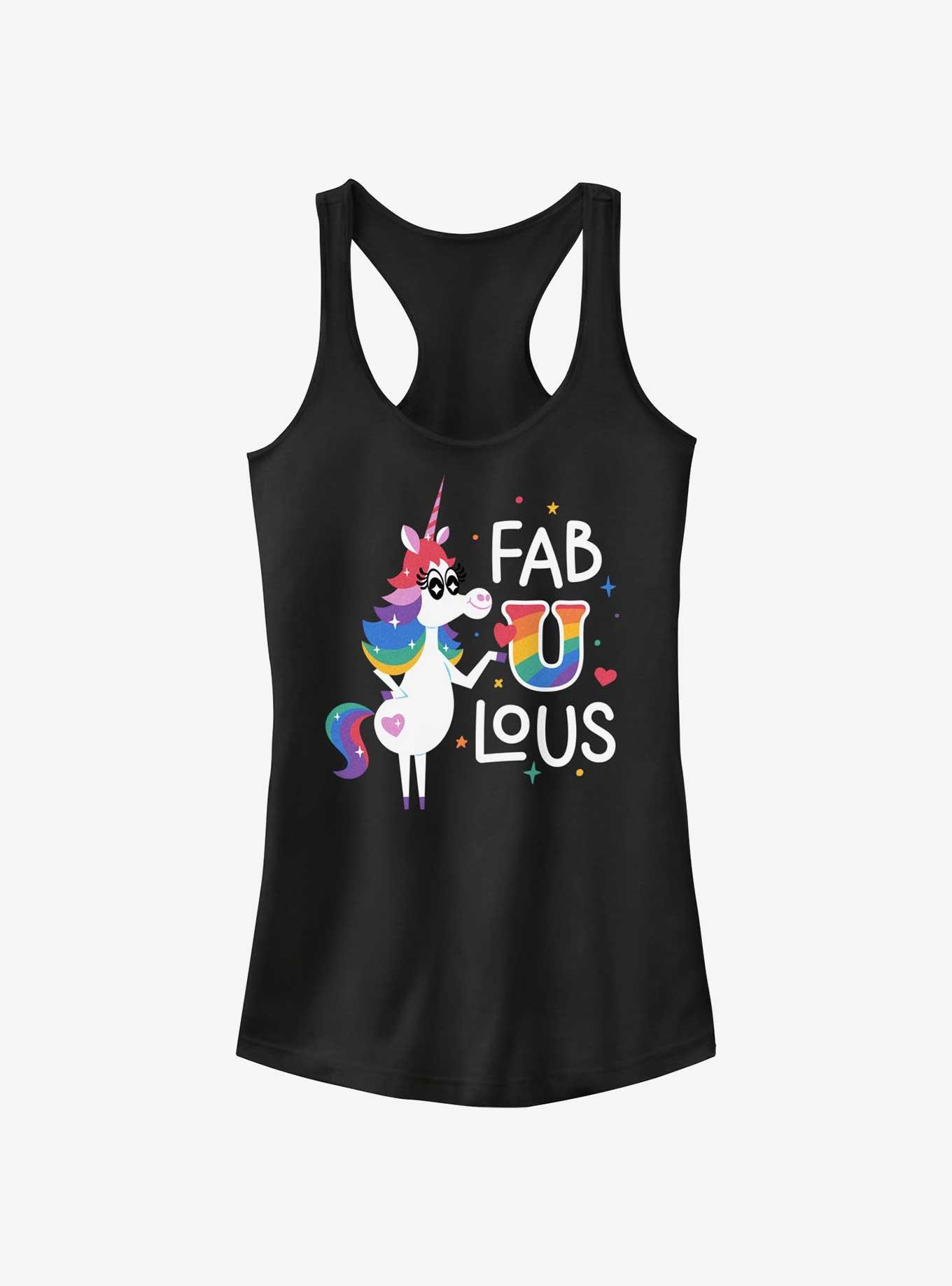 Disney Pixar Inside Out 2 Unicorn Fabulous Rainbow Girls Tank, BLACK, hi-res