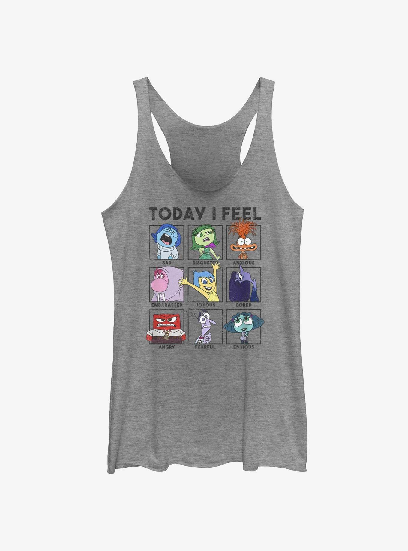 Disney Pixar Inside Out 2 Today I Feel Girls Tank, GRAY HTR, hi-res