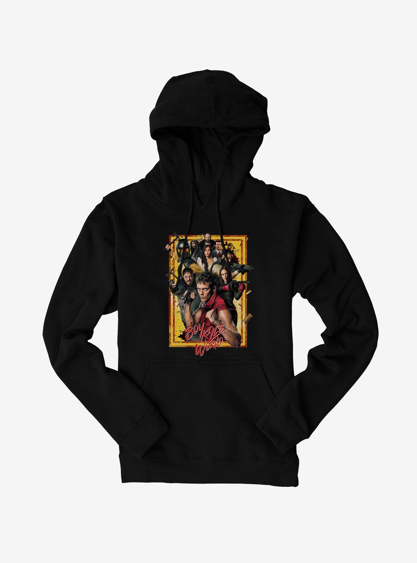 Boy Kills World Movie Poster Hoodie, BLACK, hi-res