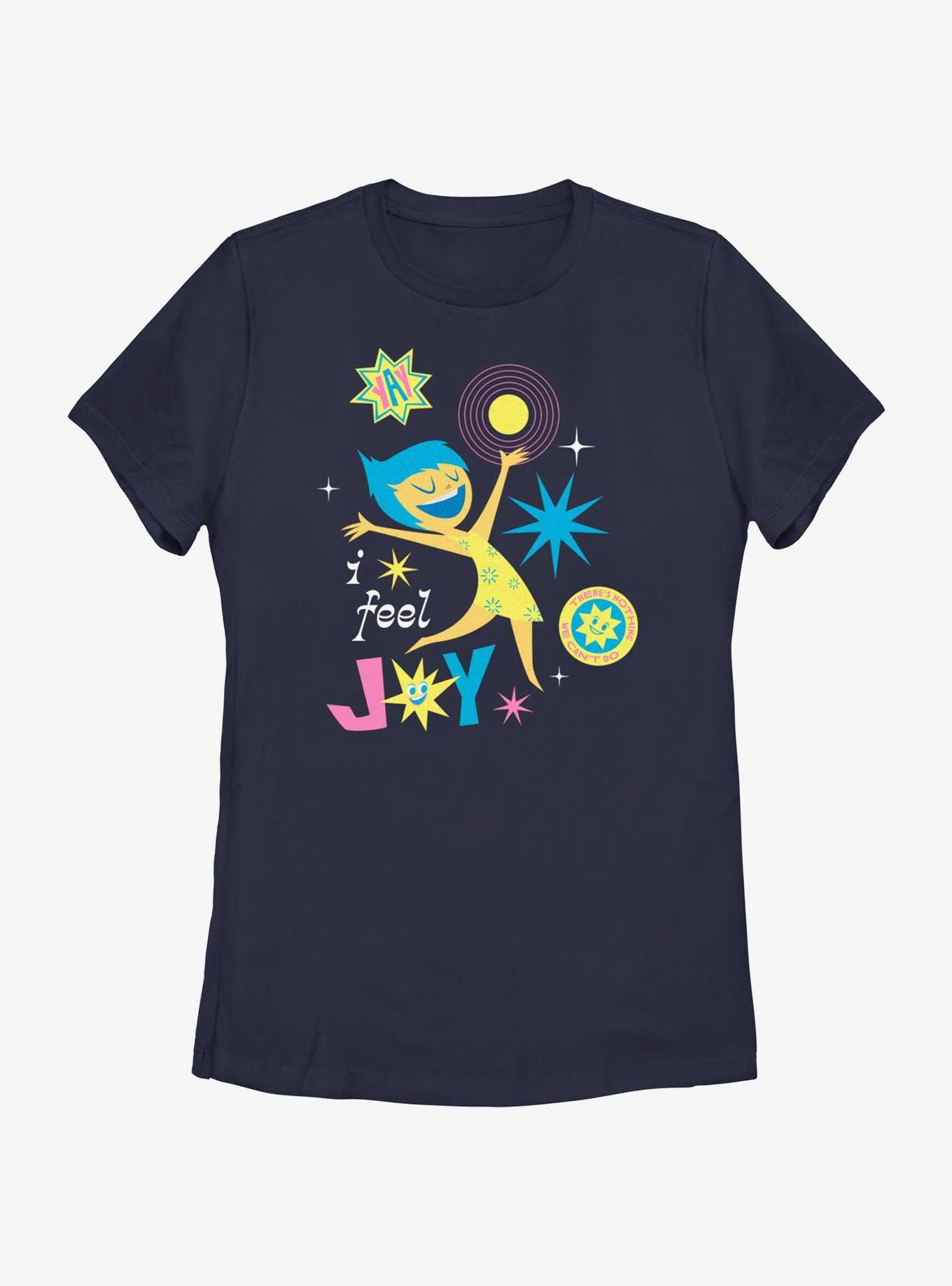 Disney Pixar Inside Out 2 I Feel Joy Womens T-Shirt, NAVY, hi-res