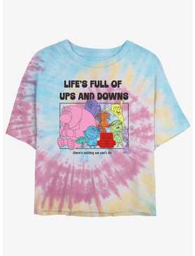 Disney Pixar Inside Out 2 Life's Full Of Ups And Downs Womens Tie-Dye Crop T-Shirt, , hi-res