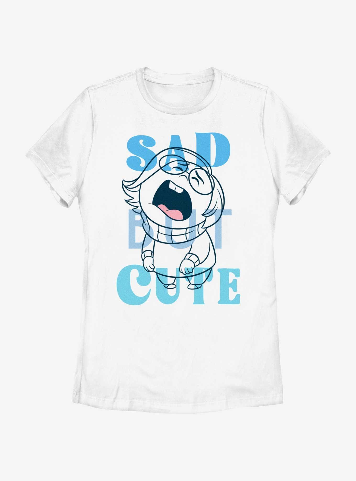 Disney Pixar Inside Out 2 Sad But Cute Womens T-Shirt, WHITE, hi-res