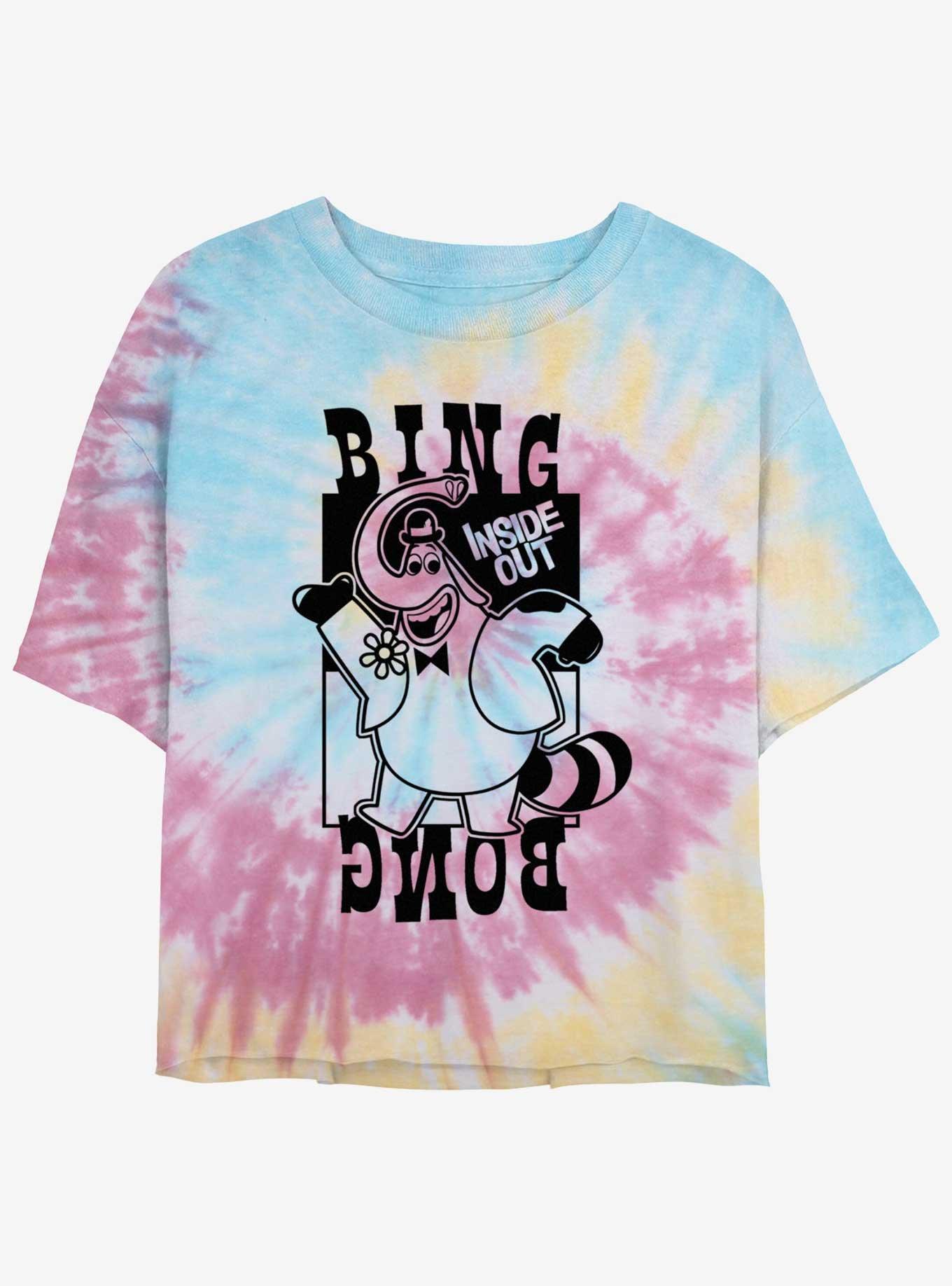 Disney Pixar Inside Out 2 Bing Bong Womens Tie-Dye Crop T-Shirt, , hi-res