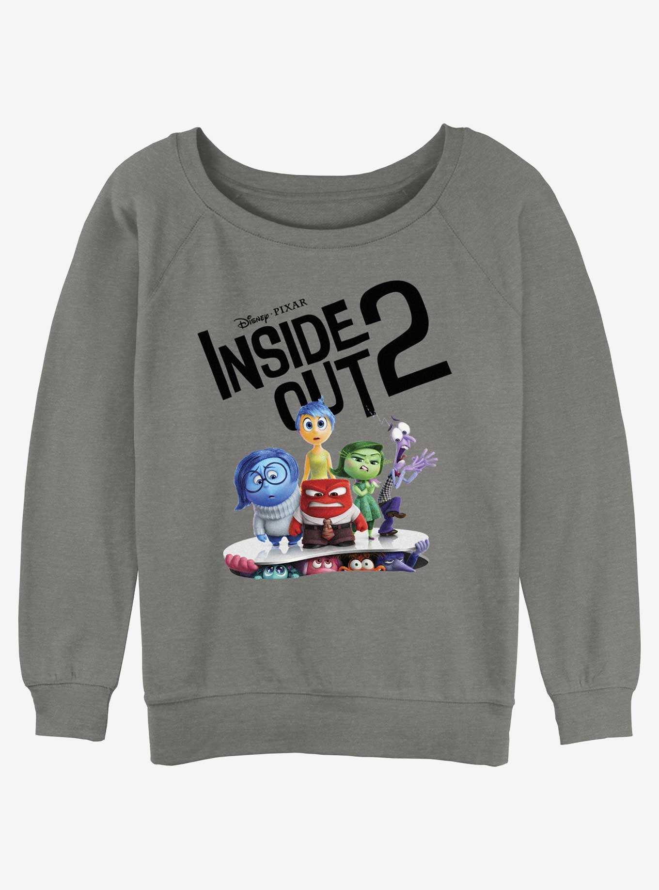 Disney Pixar Inside Out 2 Movie Poster Womens Slouchy Sweatshirt, , hi-res