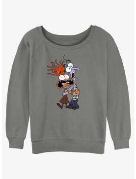 Disney Pixar Inside Out 2 Anxiety And Fear Womens Slouchy Sweatshirt, , hi-res