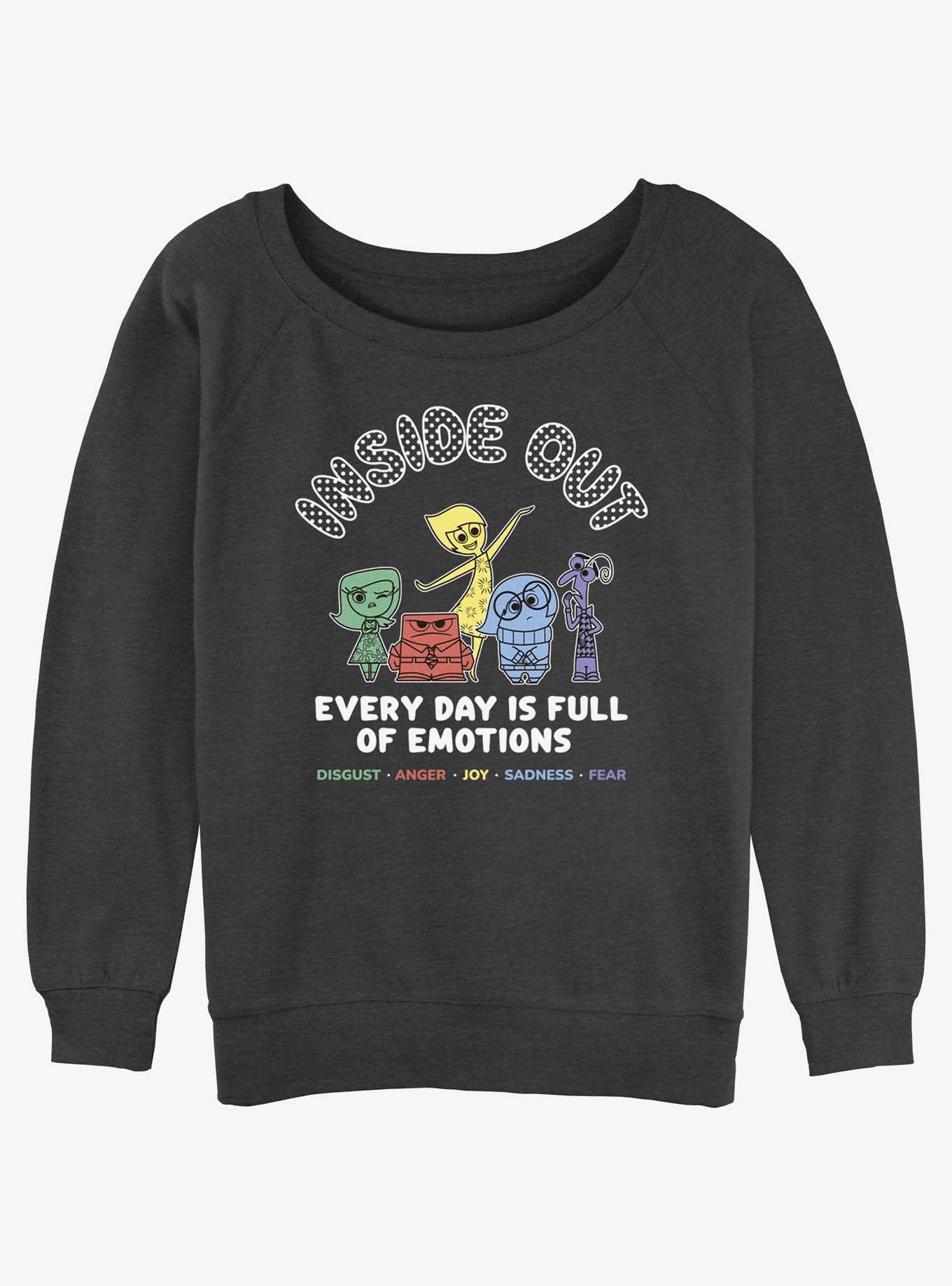 Disney Pixar Inside Out 2 Every Day Emotions Womens Slouchy Sweatshirt, , hi-res