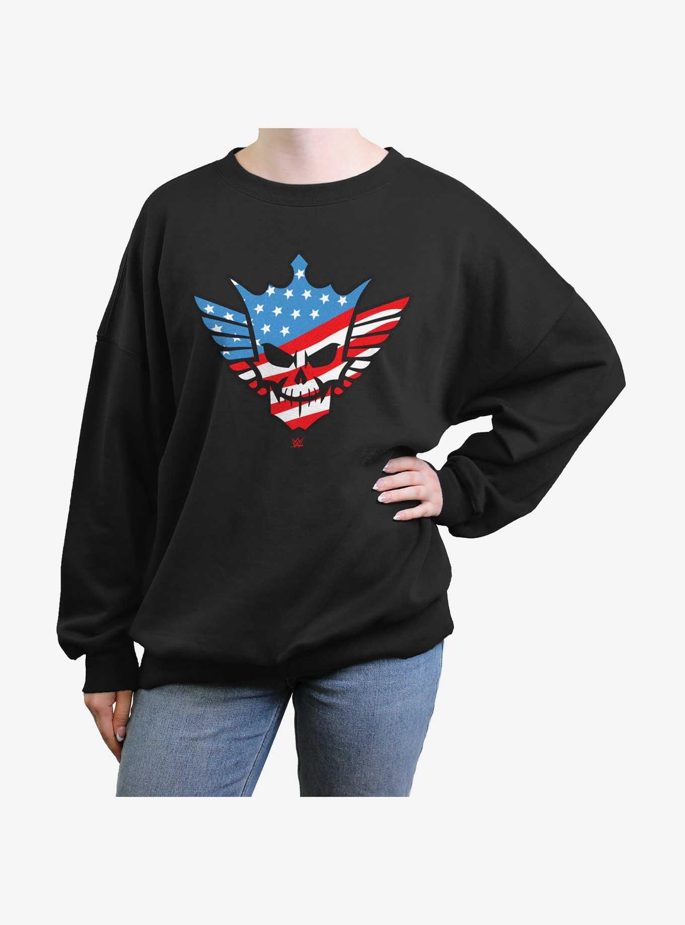 WWE Cody Rhodes American Nightmare Skull Girls Oversized Sweatshirt, , hi-res