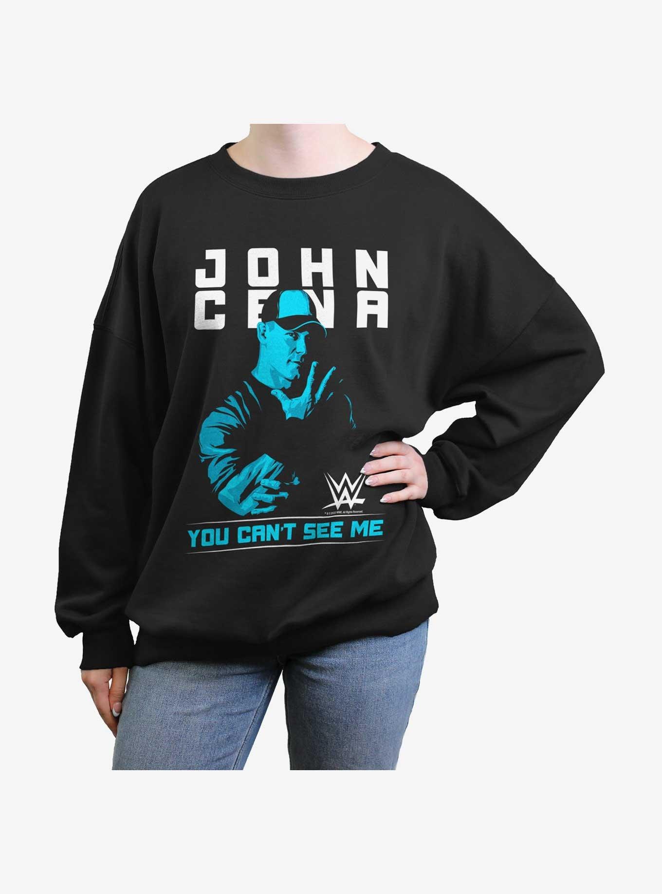 WWE John Cena You Can't See Me Girls Oversized Sweatshirt, BLACK, hi-res