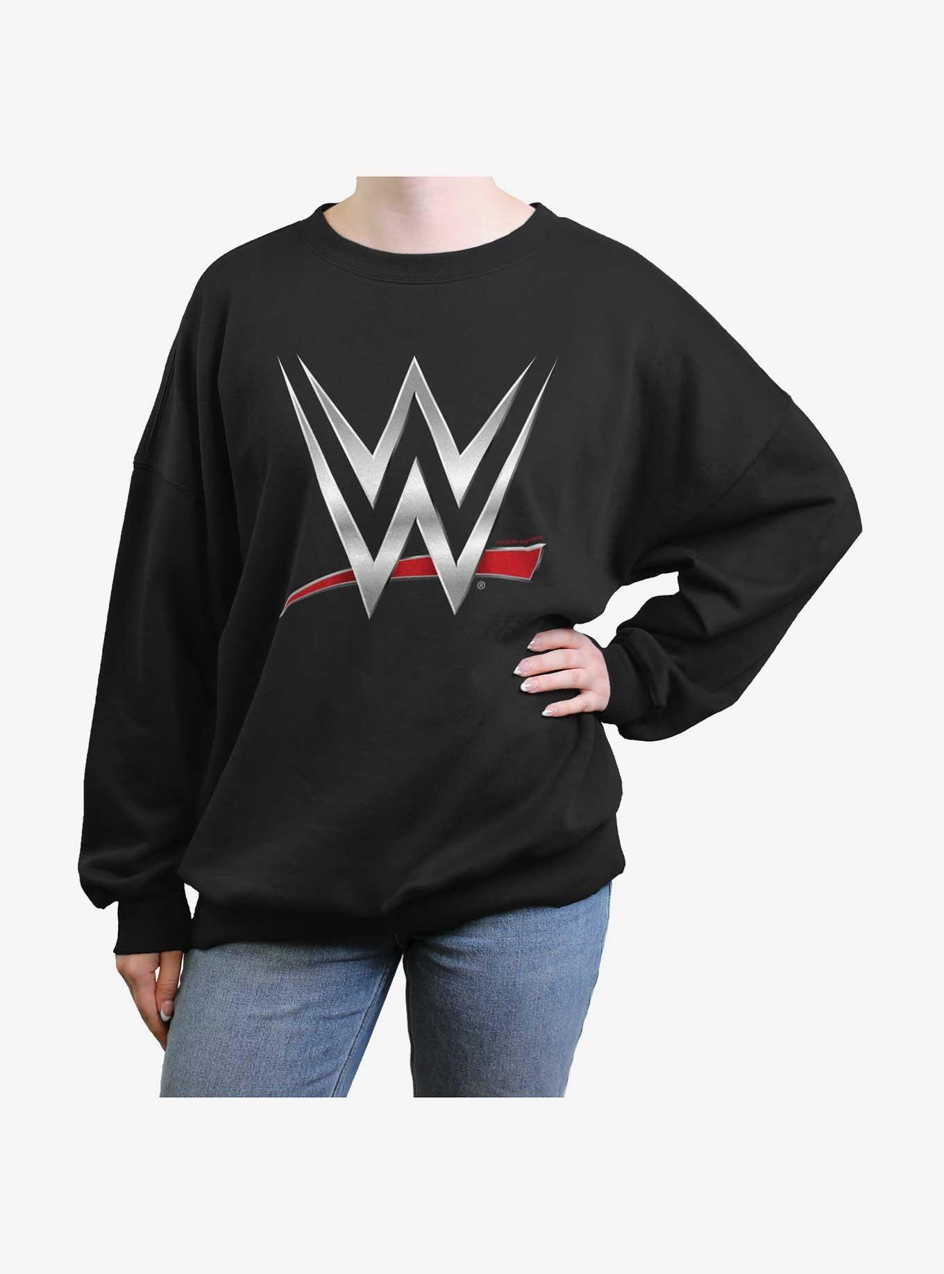 WWE Chrome Logo Girls Oversized Sweatshirt, , hi-res