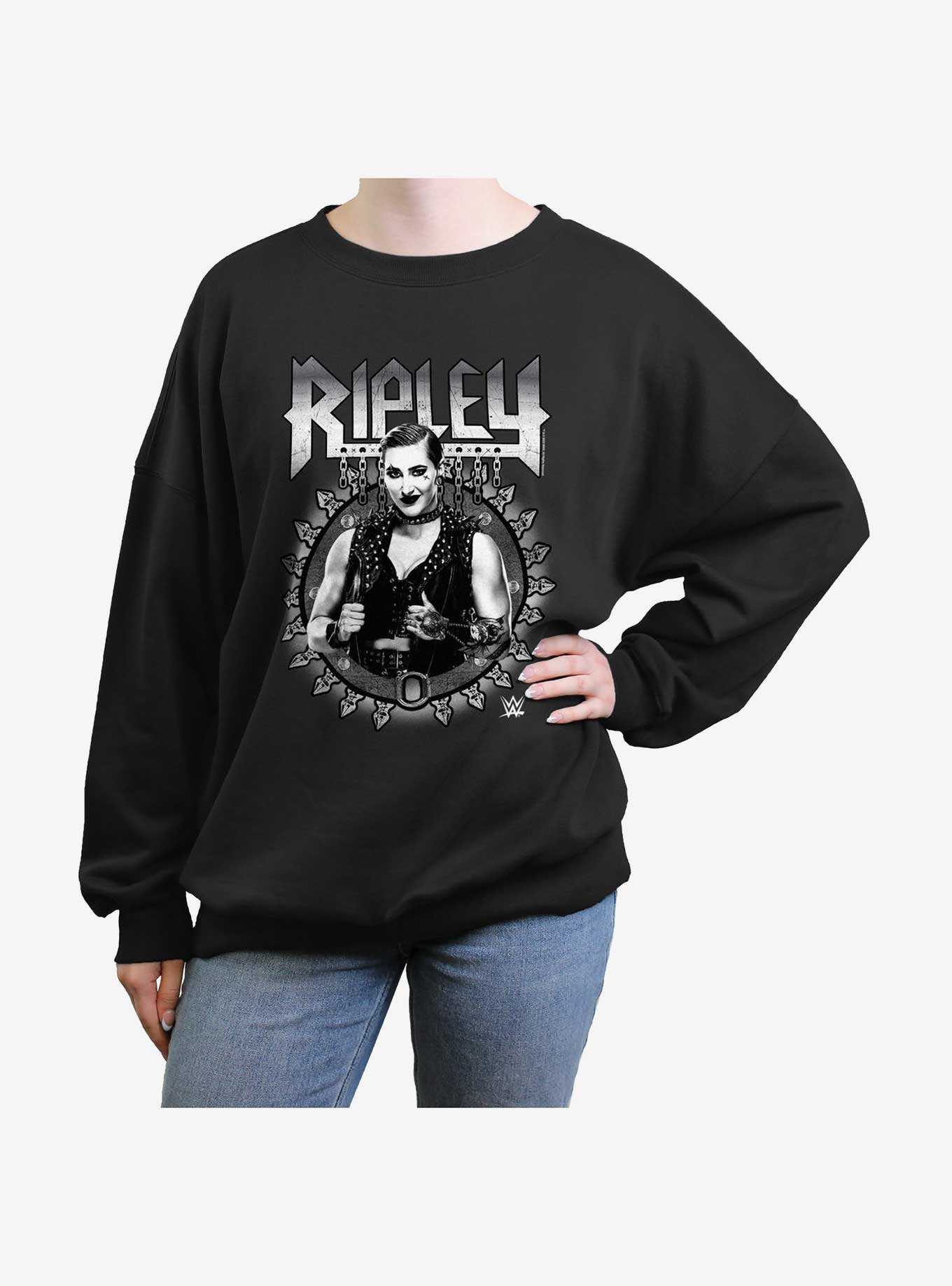 WWE Rhea Ripley Metal Girls Oversized Sweatshirt, , hi-res