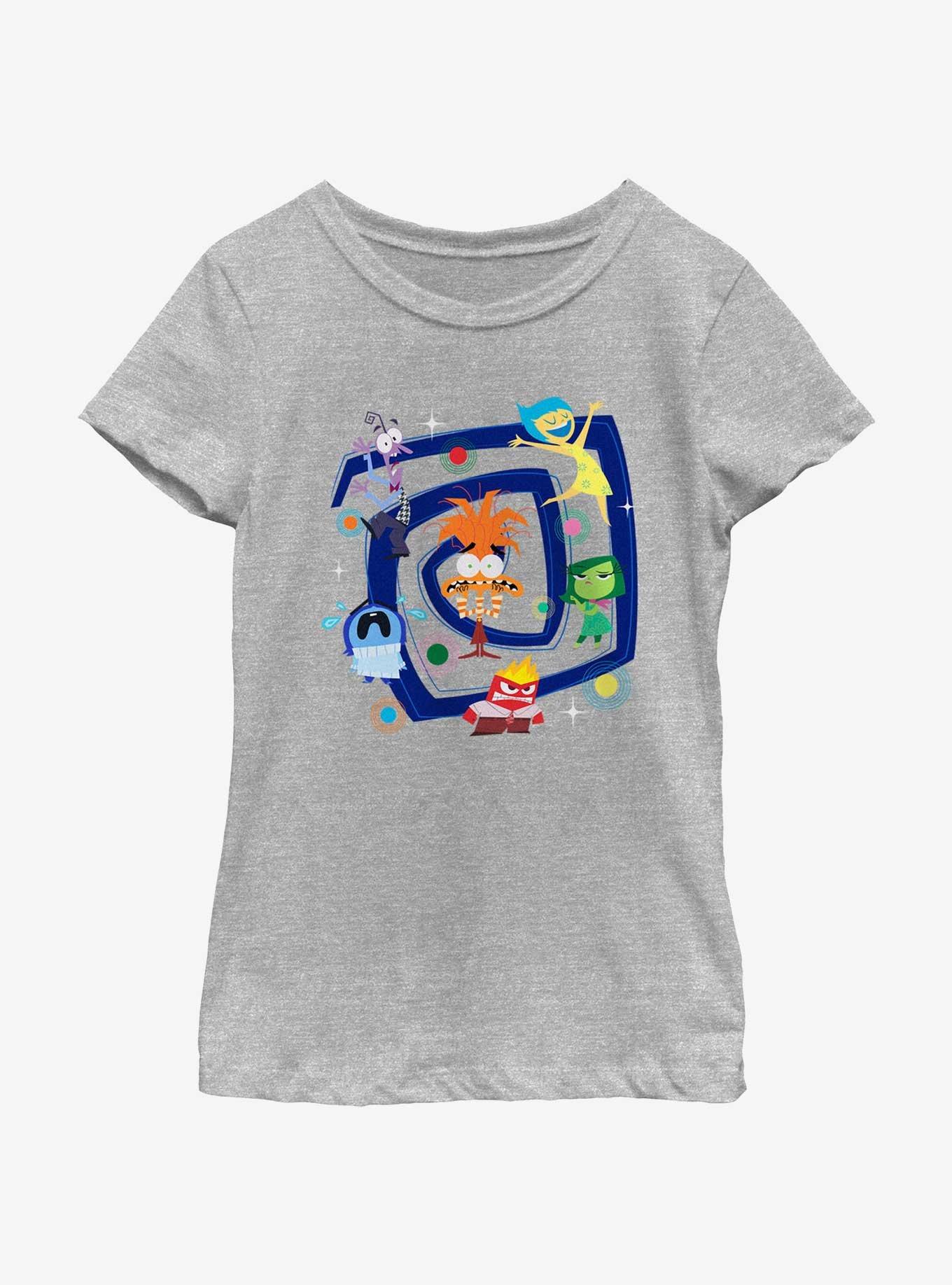 Disney Pixar Inside Out 2 All Emotions Swirling Girls Youth T-Shirt, , hi-res