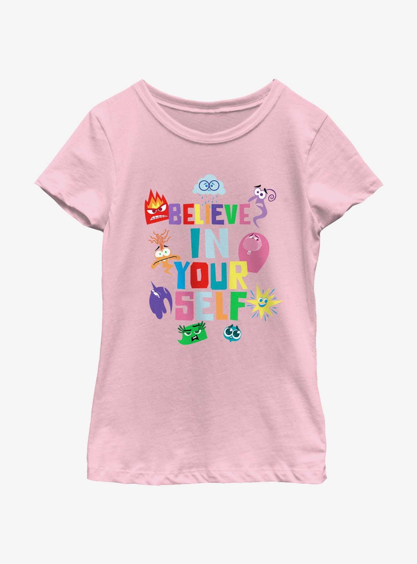 Disney Pixar Inside Out 2 Believe In Your Self Girls Youth T-Shirt, , hi-res