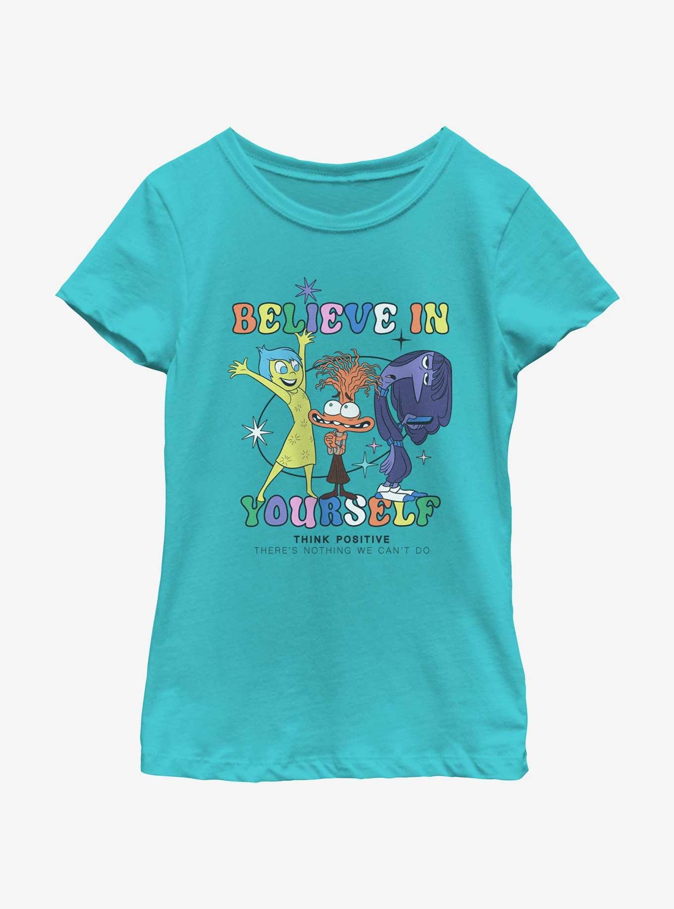 Disney Pixar Inside Out 2 Joy Believe In Yourself Girls Youth T-Shirt, , hi-res