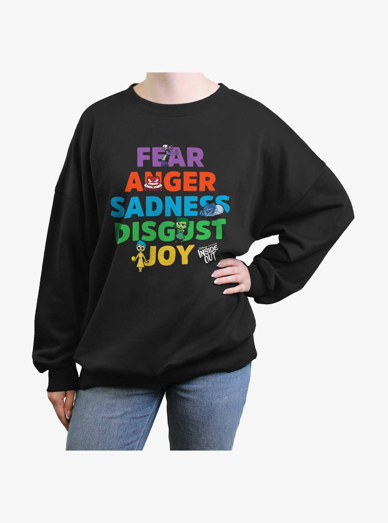 Disney Pixar Inside Out 2 All The Emotions Womens Oversized Sweatshirt, , hi-res