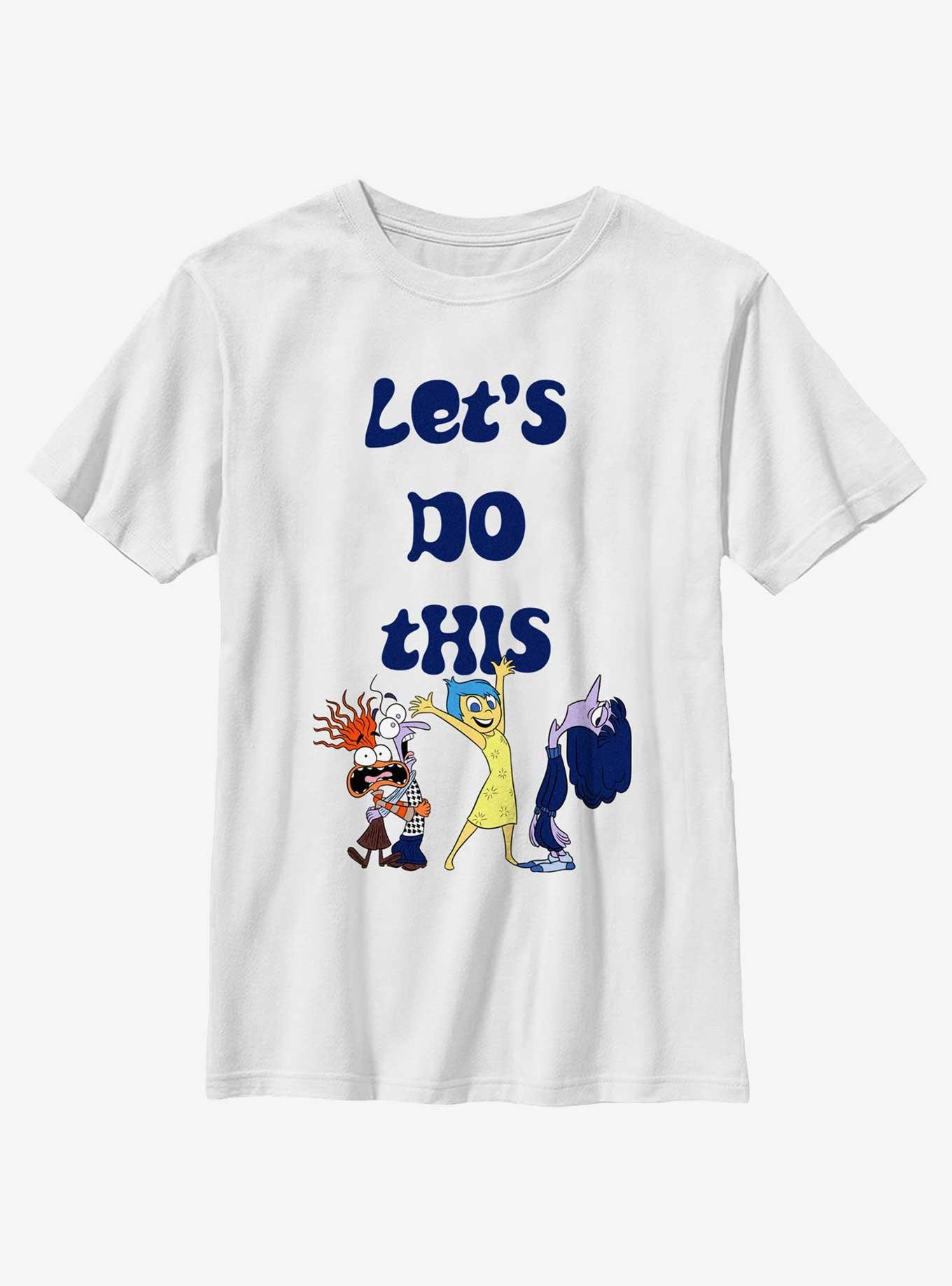 Disney Pixar Inside Out 2 Let's Do This Youth T-Shirt, WHITE, hi-res