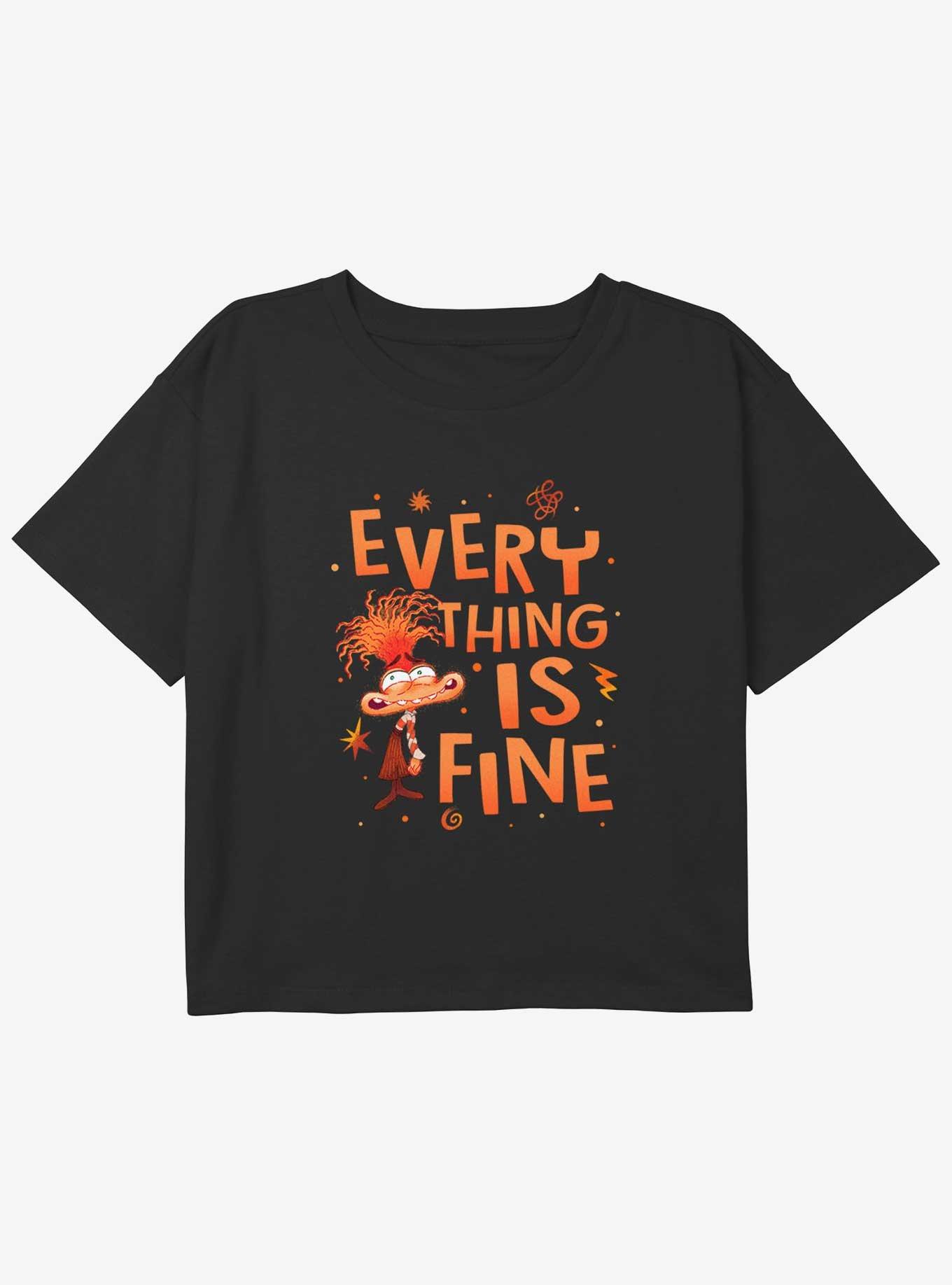 Disney Pixar Inside Out 2 This Is Fine Girls Boxy Crop T-Shirt