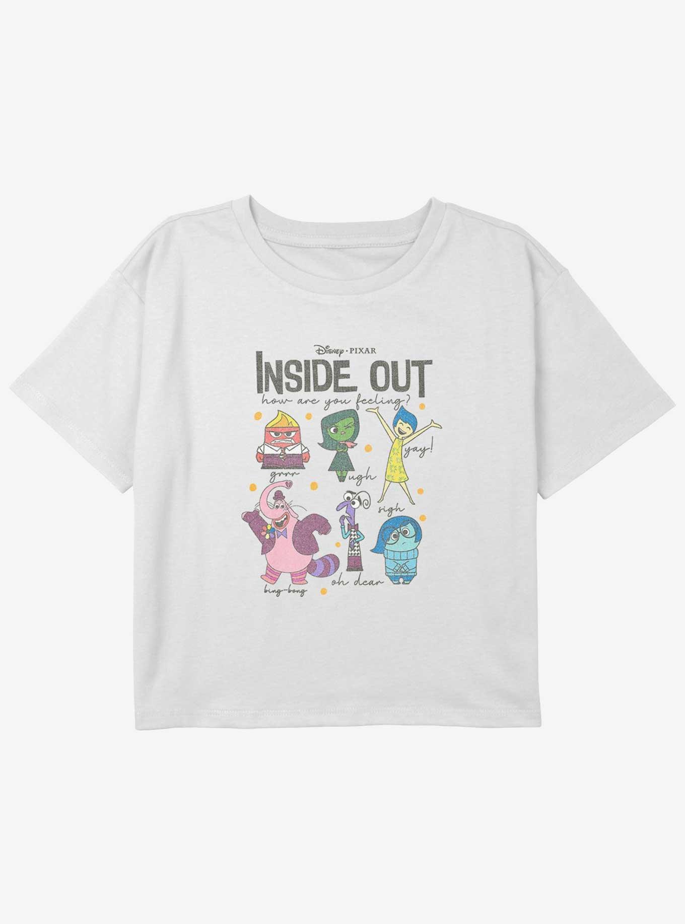 Disney Pixar Inside Out 2 All The Feels Girls Boxy Crop T-Shirt, , hi-res